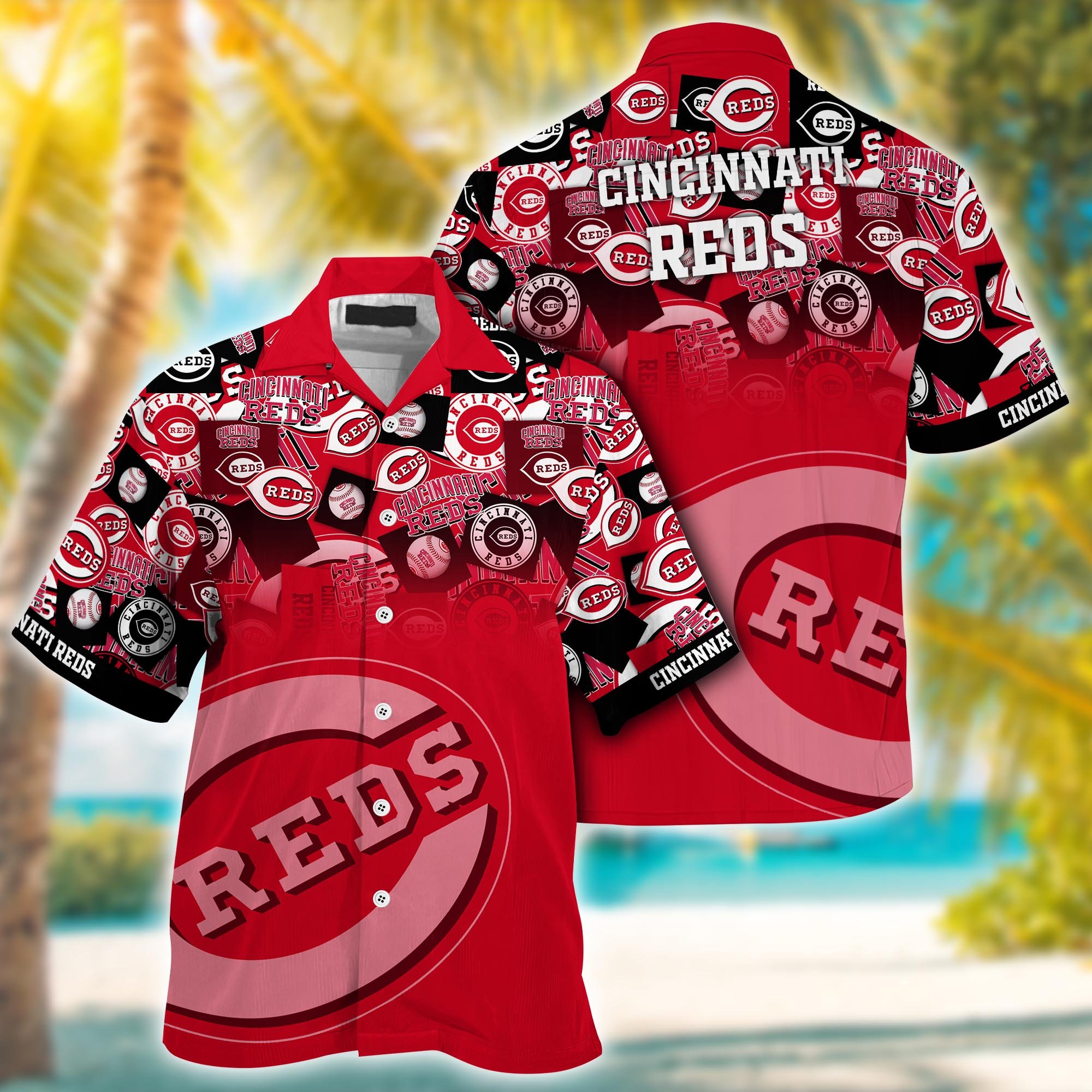 Cincinnati Reds Hawaiian Shirt,Men Short Hot Trending Summer NA21678