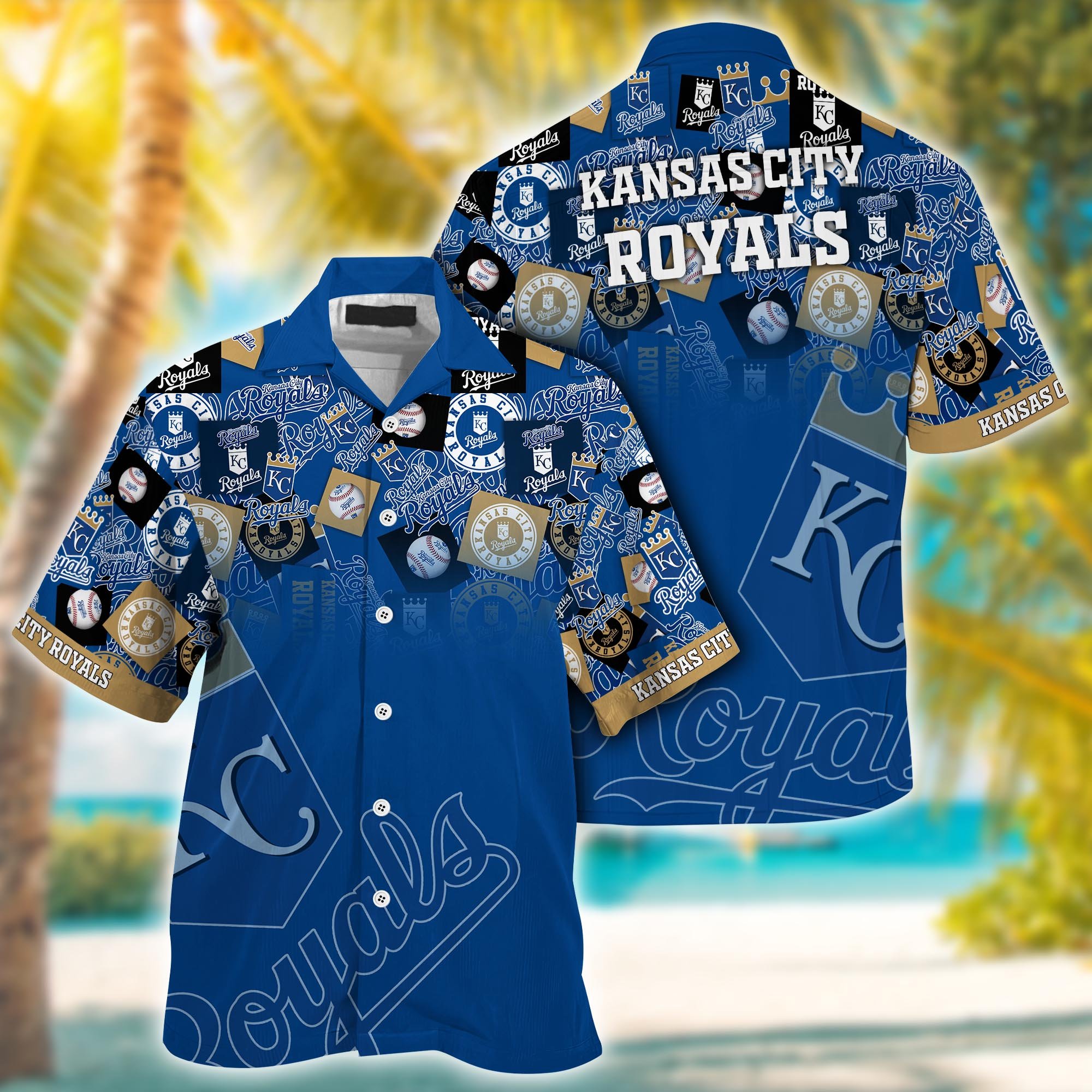 Kansas City Royals Hawaiian Shirt,Men Short Hot Trending Summer NA21678