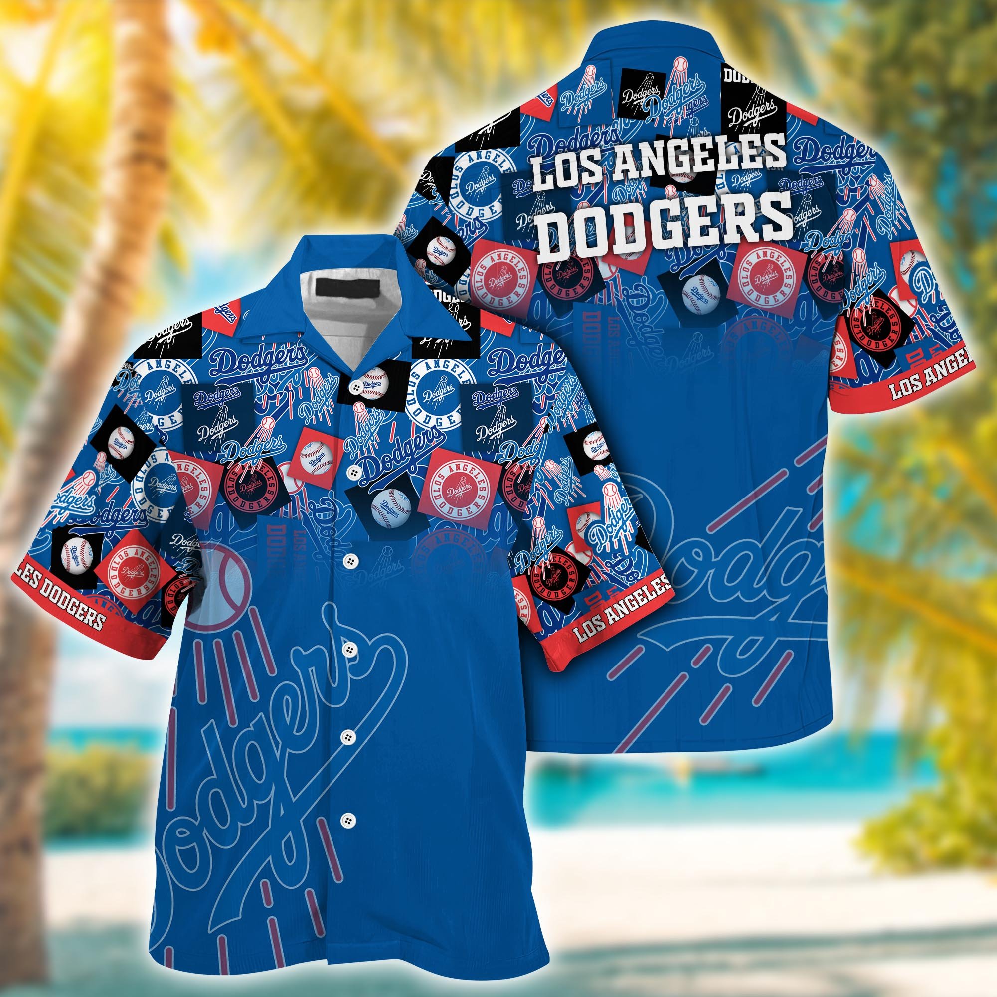 Los Angeles Dodgers Hawaiian Shirt,Men Short Hot Trending Summer NA21678