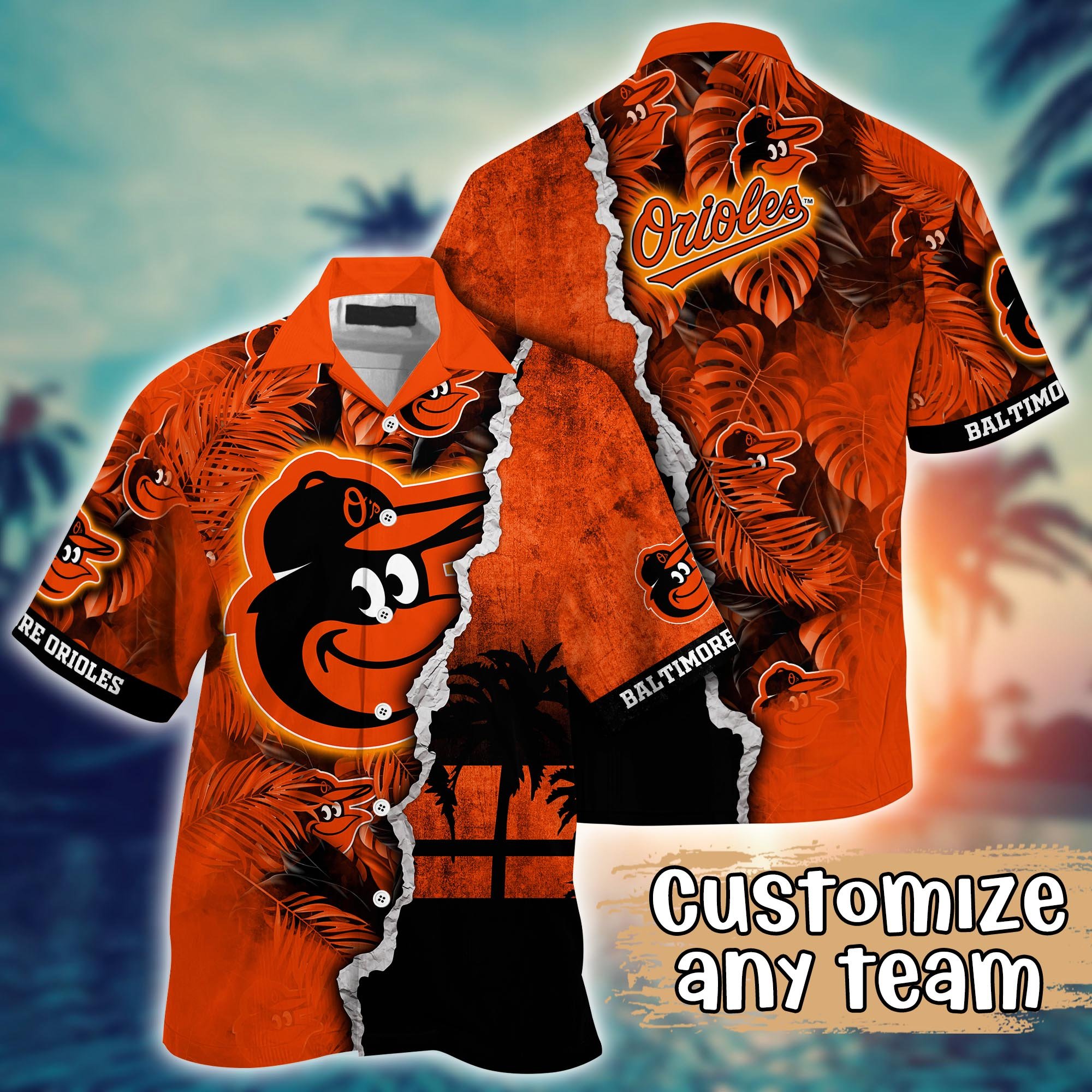 Baltimore Orioles Flower Hawaii Shirt And Tshirt For Fans, Custom Summer Football Shirts NA48538