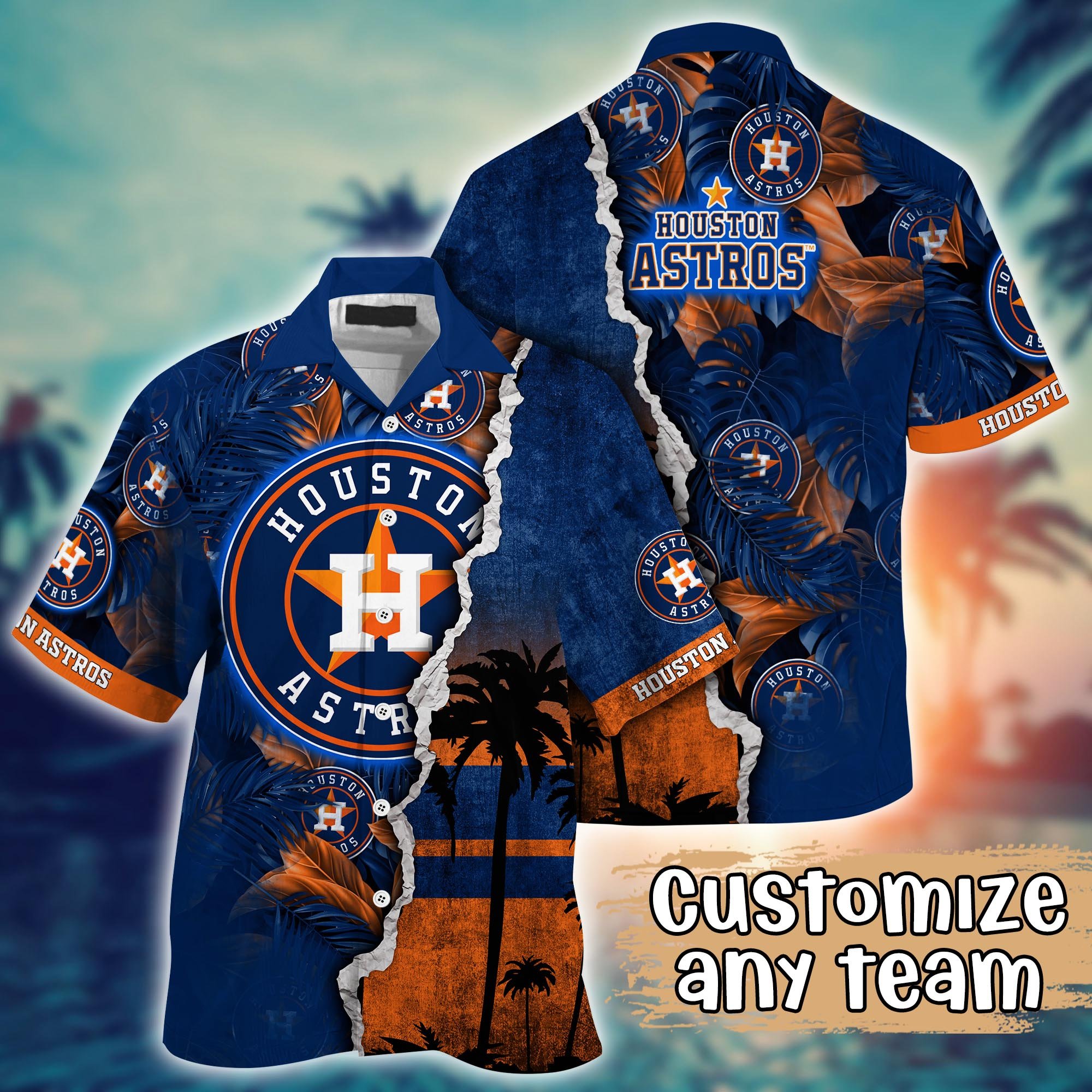 Houston Astros Flower Hawaii Shirt And Tshirt For Fans, Custom Summer Football Shirts NA48538