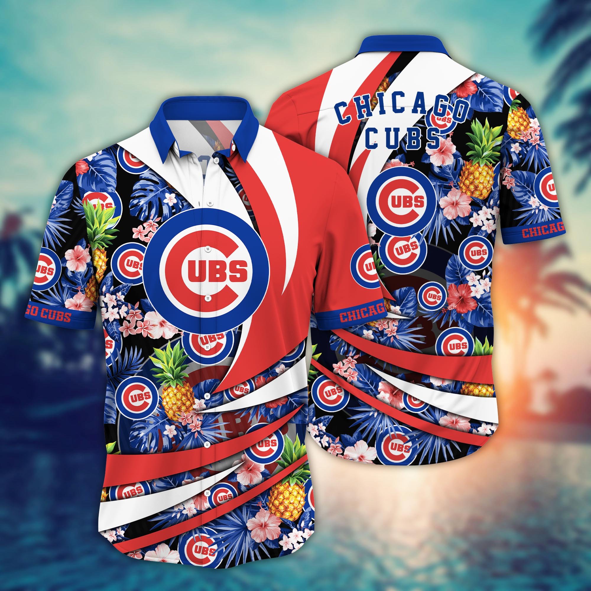 Chicago Cubs Flower Hawaii Shirt And Tshirt For Fans, Summer Football Shirts NA49221