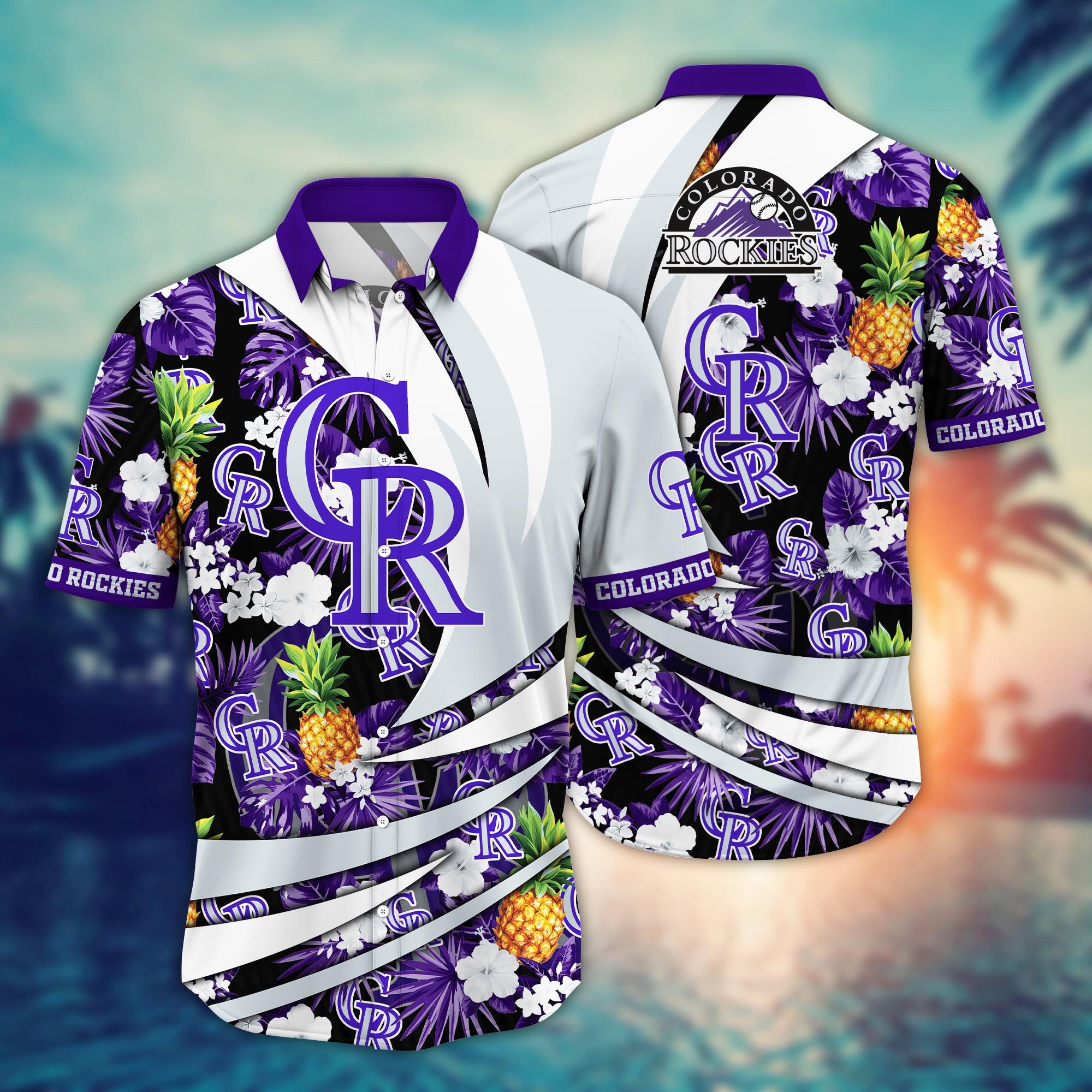 Colorado Rockies Flower Hawaii Shirt And Tshirt For Fans, Summer Football Shirts NA49221