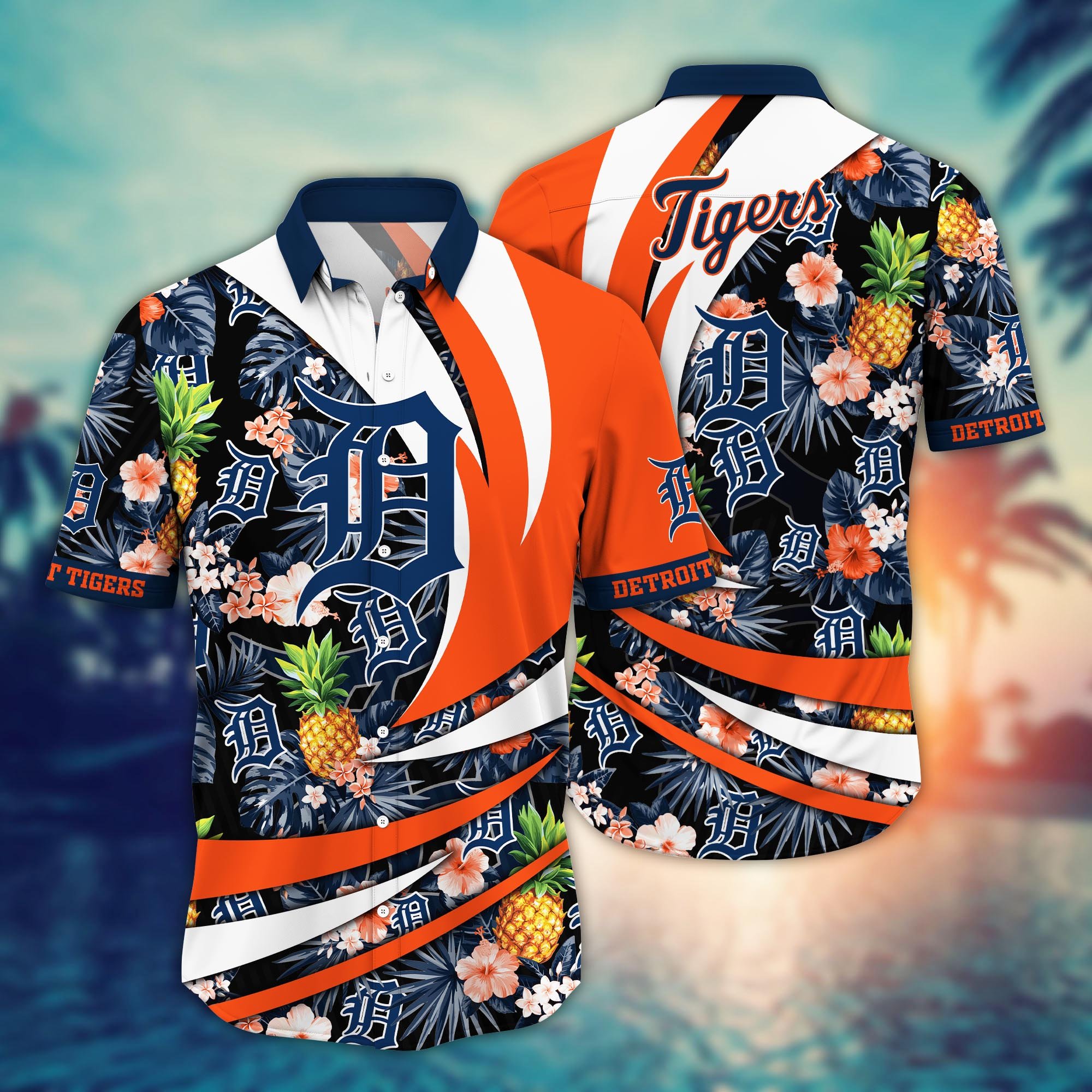 Detroit Tigers Flower Hawaii Shirt And Tshirt For Fans, Summer Football Shirts NA49221