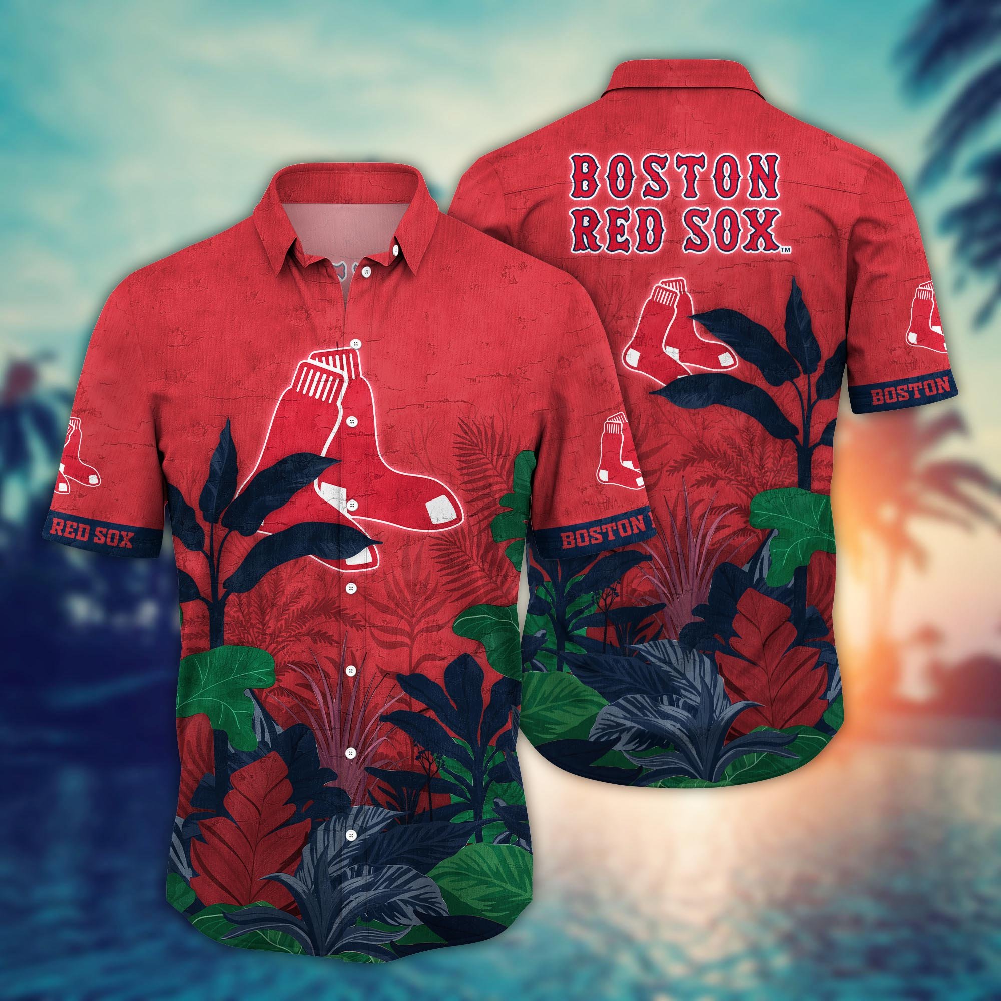 Boston Red Sox Flower Hawaii Shirt And Tshirt For Fans, Summer Football Shirts NA49223