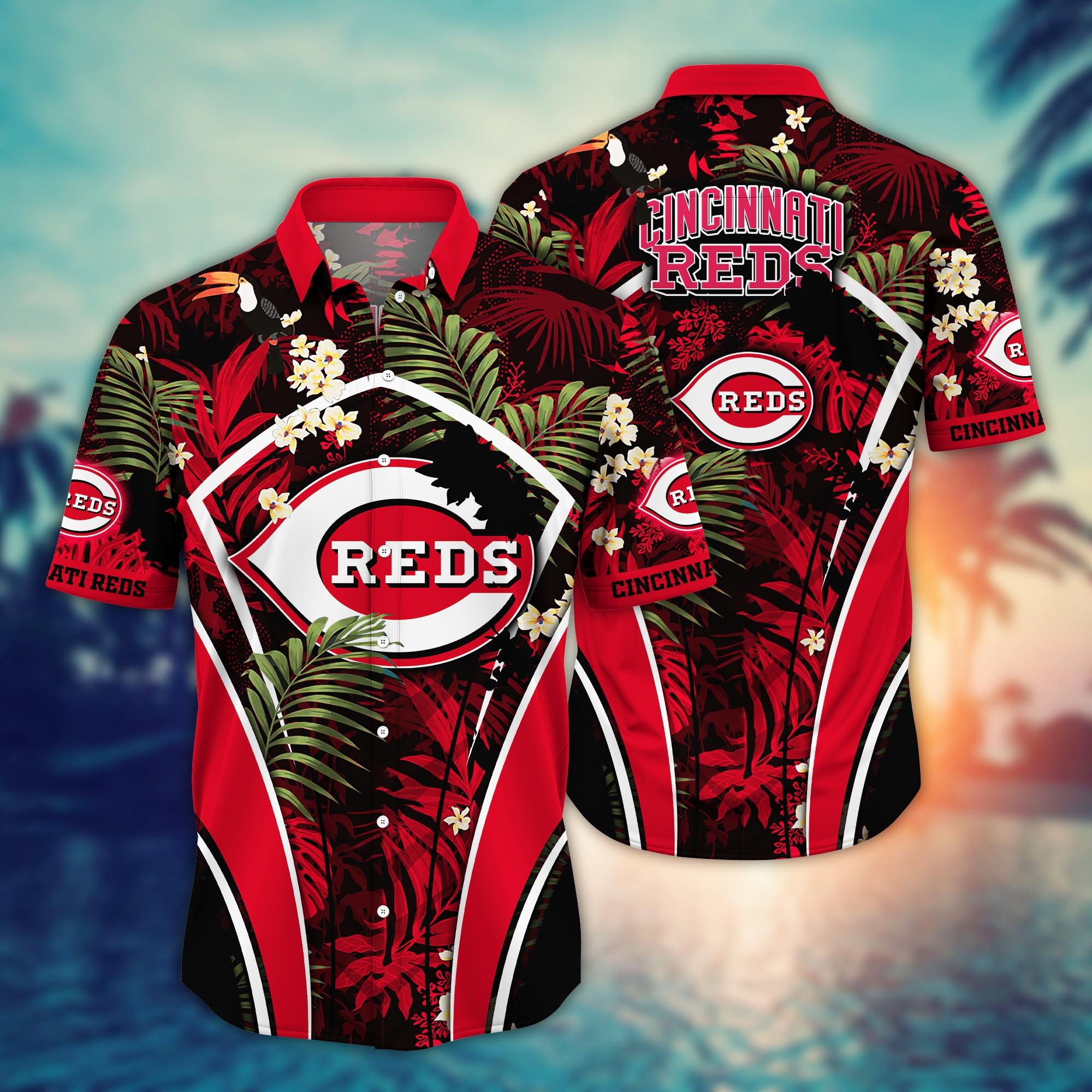 Cincinnati Reds Flower Hawaii Shirt And Tshirt For Fans, Summer Football Shirts NA49302