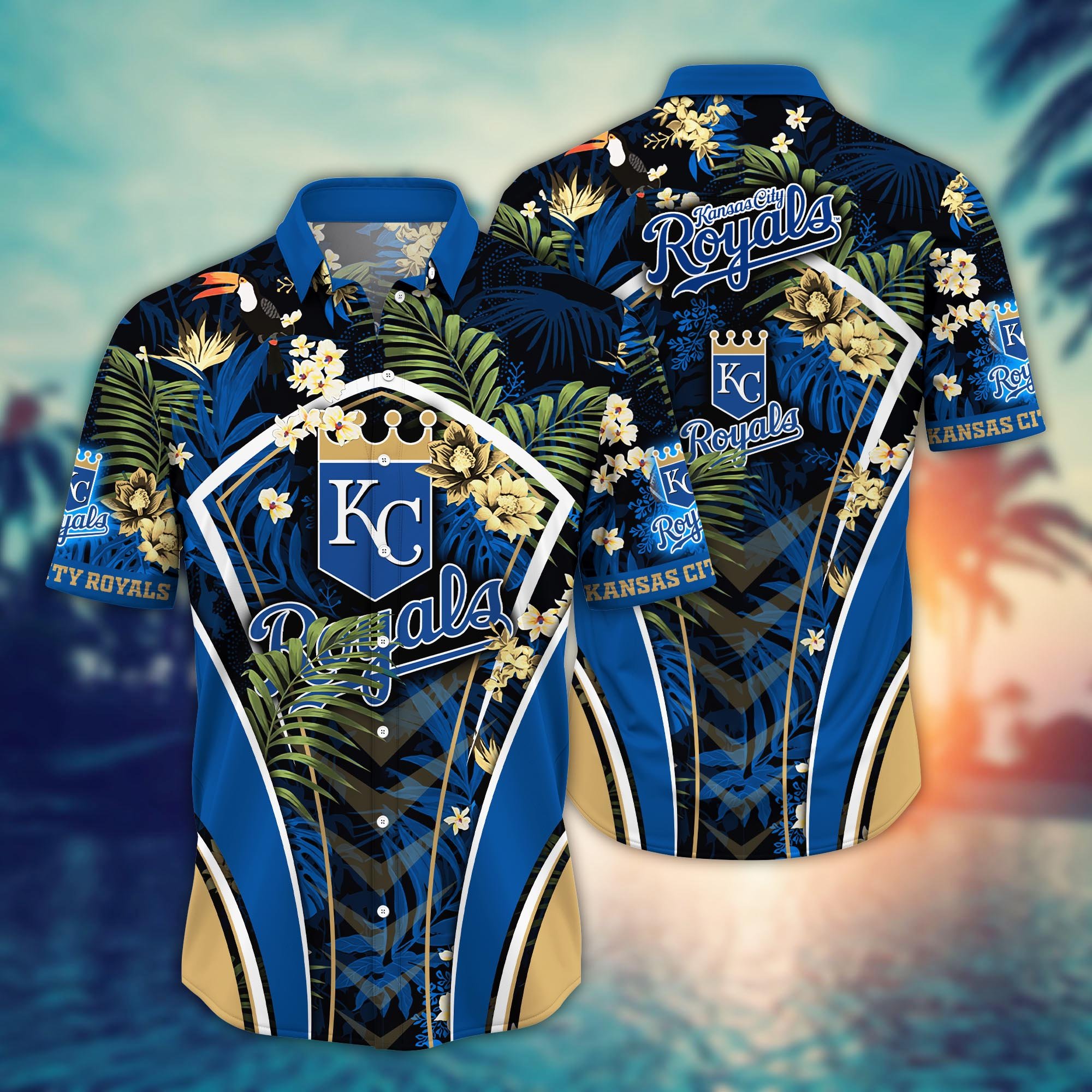 Kansas City Royals Flower Hawaii Shirt And Tshirt For Fans, Summer Football Shirts NA49302