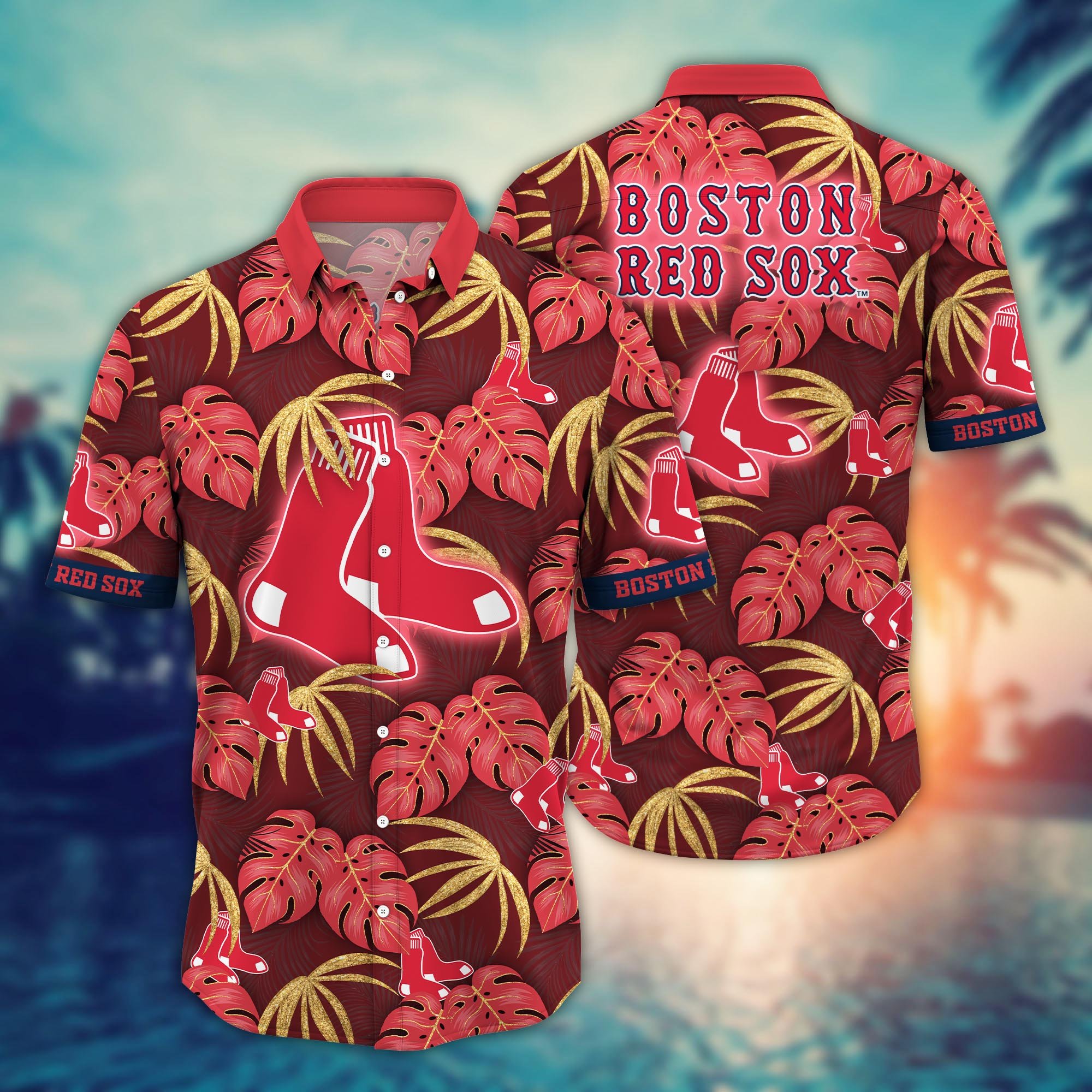 Boston Red Sox Flower Hawaii Shirt And Tshirt For Fans, Summer Football Shirts NA49303