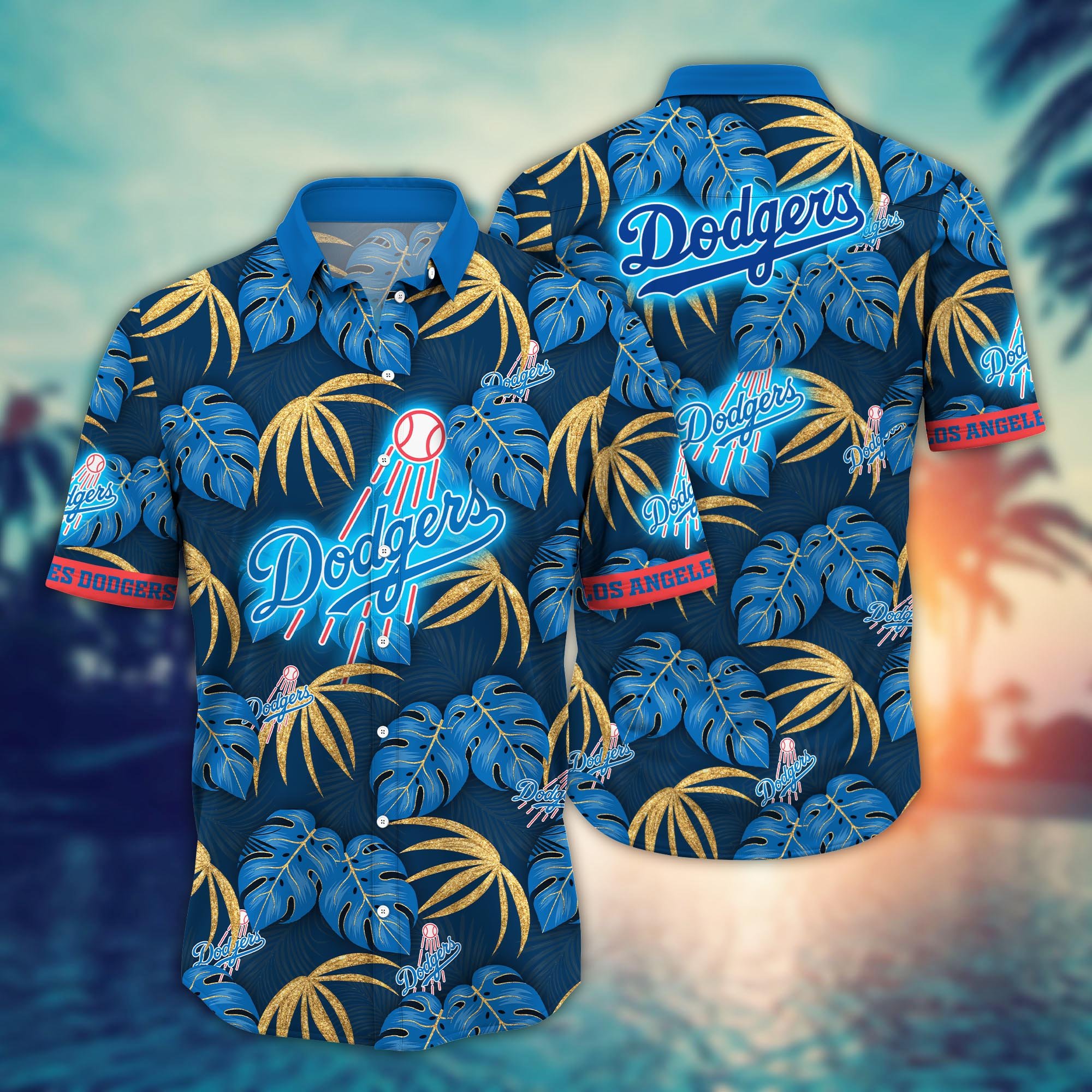 Los Angeles Dodgers Flower Hawaii Shirt And Tshirt For Fans, Summer Football Shirts NA49303