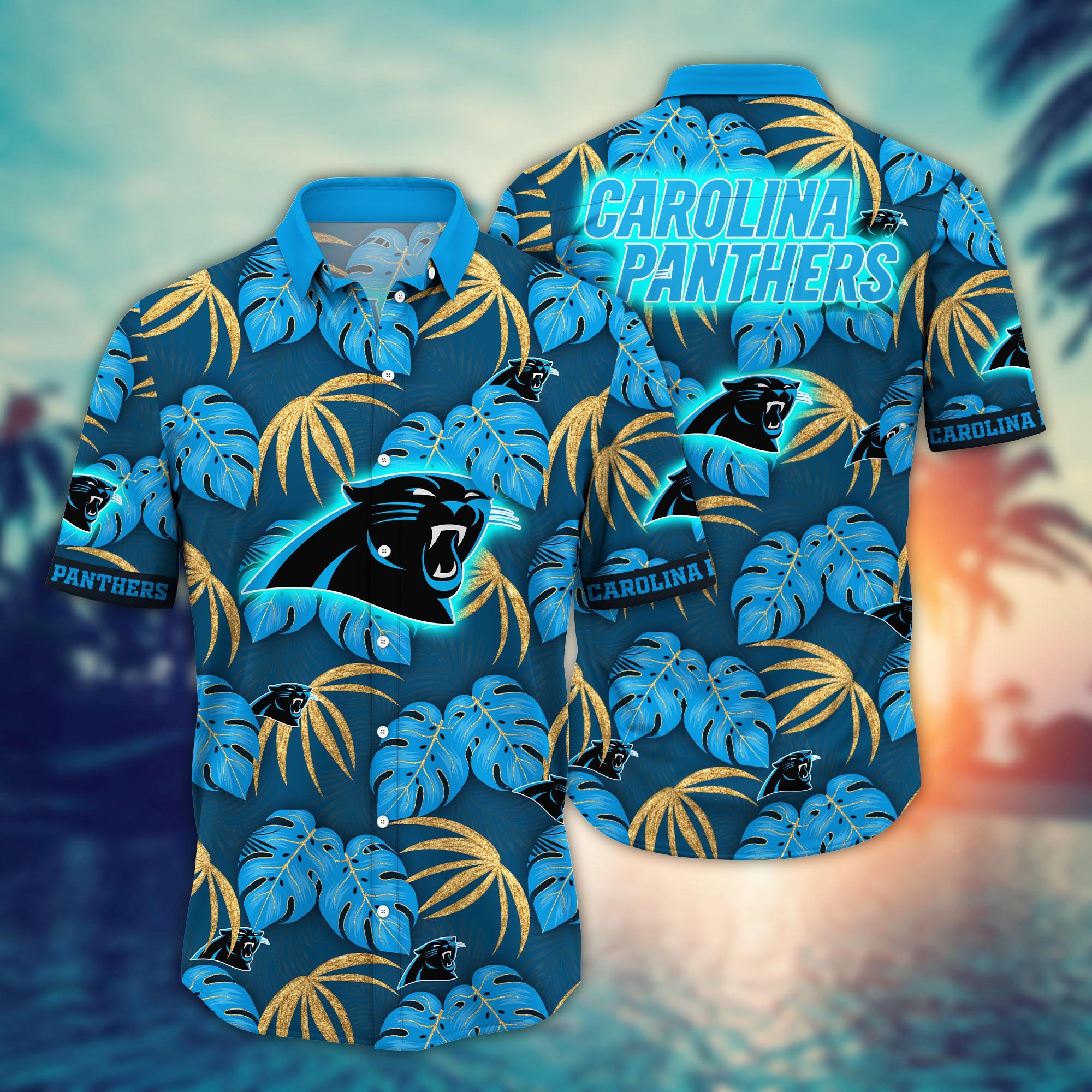 Carolina Panthers Flower Hawaii Shirt And Tshirt For Fans, Summer Football Shirts NA49303