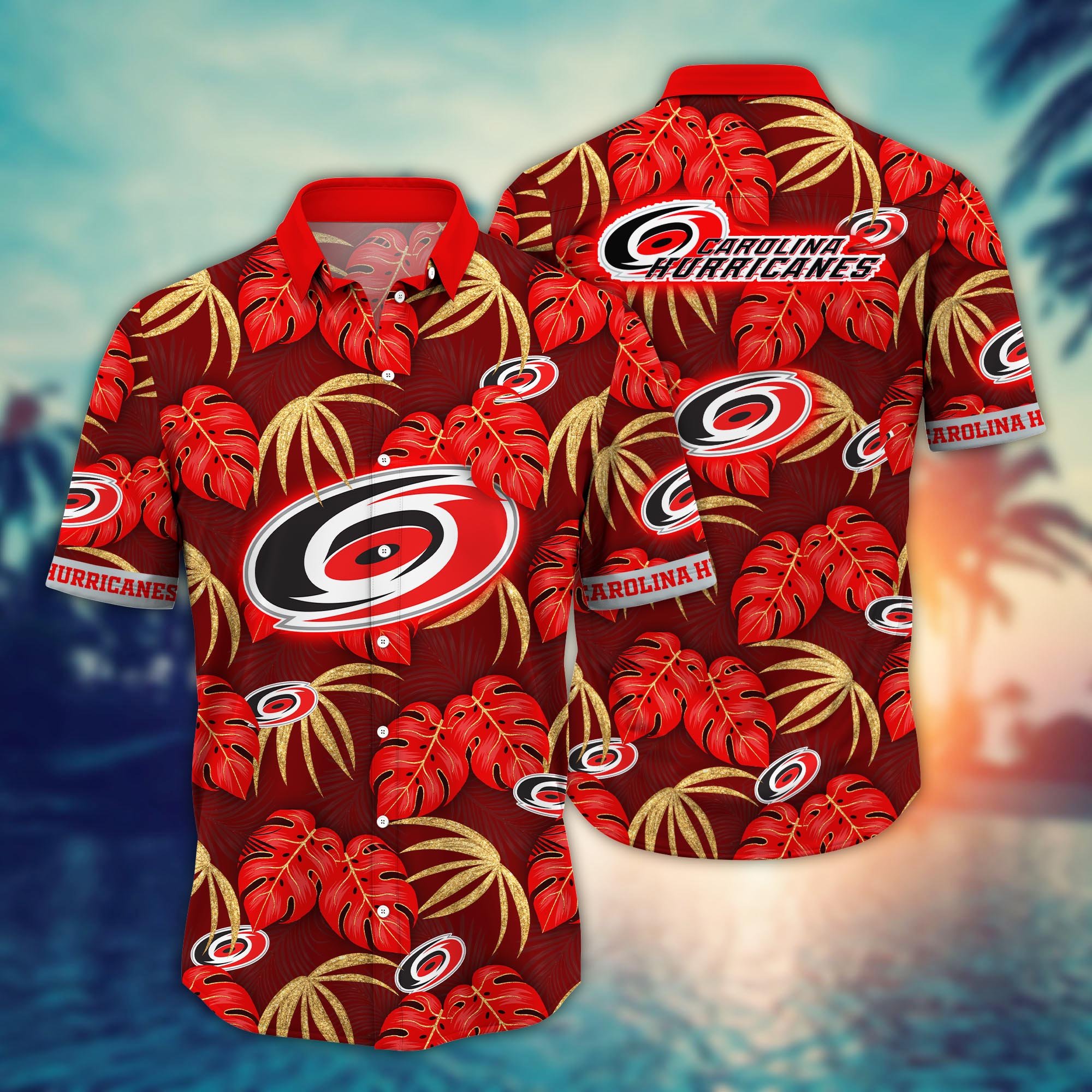 Carolina Hurricanes Flower Hawaii Shirt And Tshirt For Fans, Summer Football Shirts NA49303