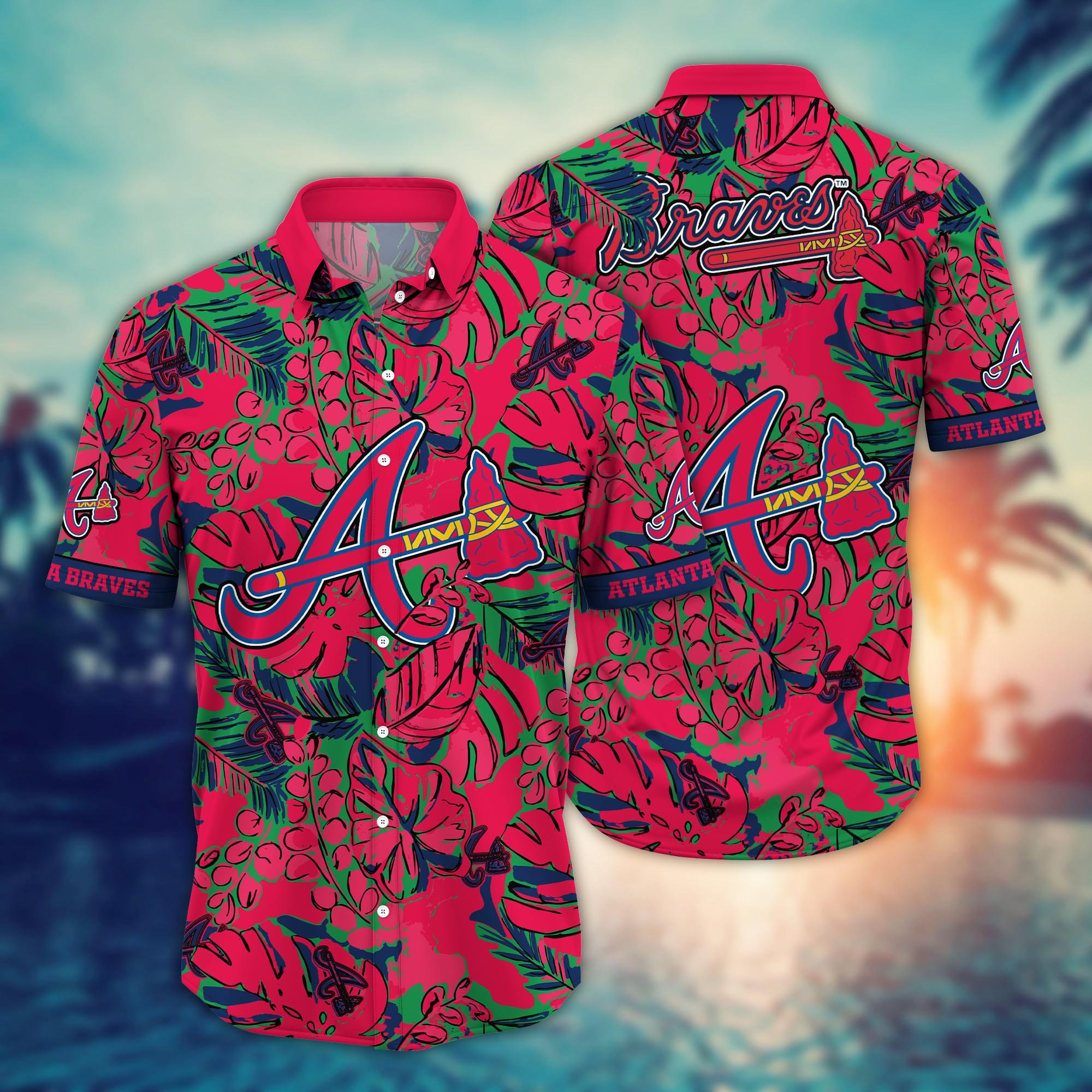 Atlanta Braves Flower Hawaii Shirt And Tshirt For Fans, Summer Football Shirts NA49404