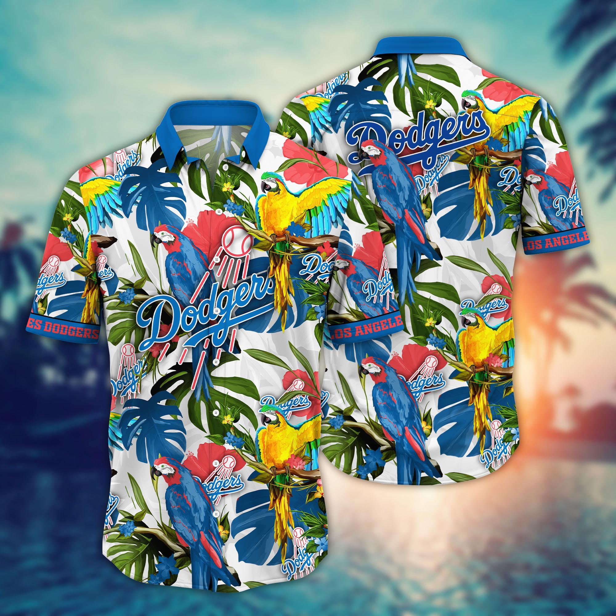 Los Angeles Dodgers Flower Hawaii Shirt And Tshirt For Fans, Summer Football Shirts NA49405