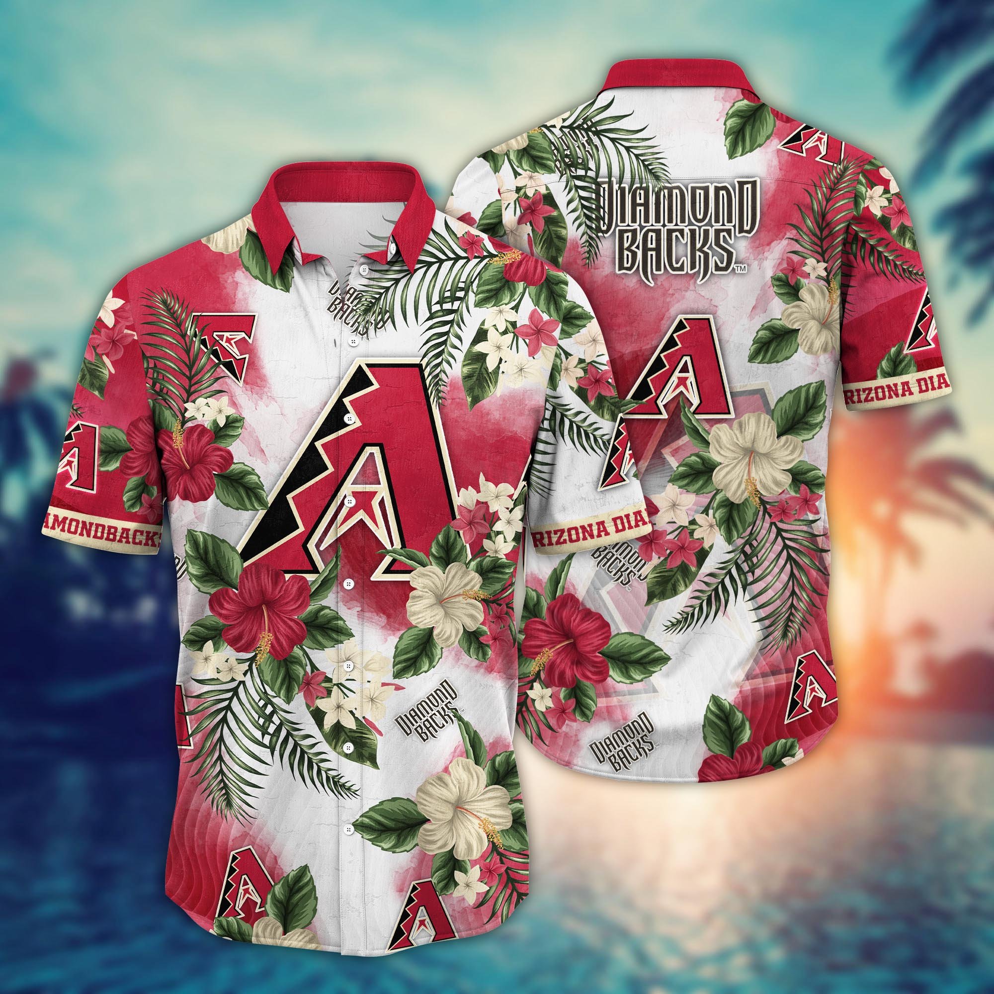 Arizona Diamondbacks Flower Hawaii Shirt And Tshirt For Fans, Summer Football Shirts NA49506