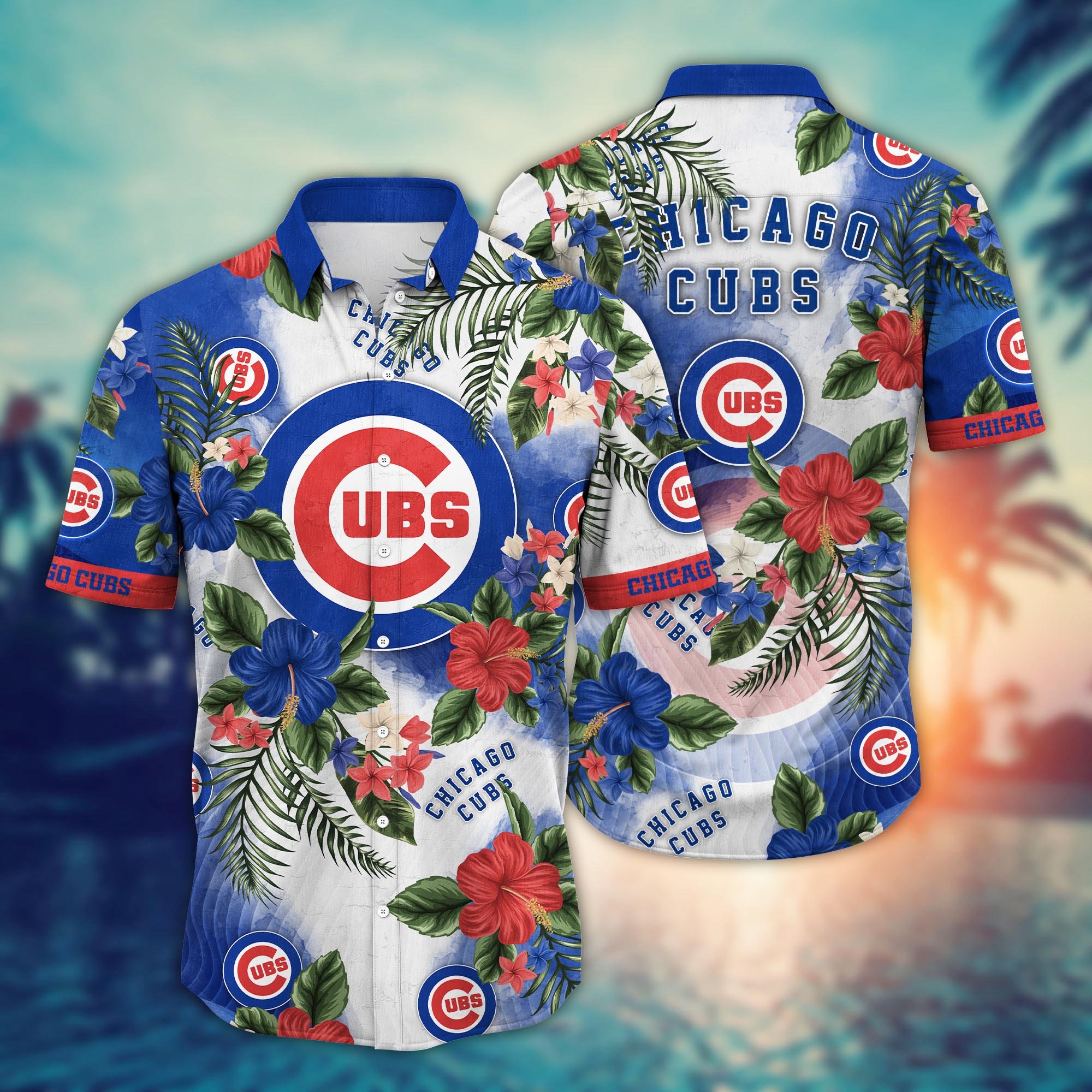 Chicago Cubs Flower Hawaii Shirt And Tshirt For Fans, Summer Football Shirts NA49506