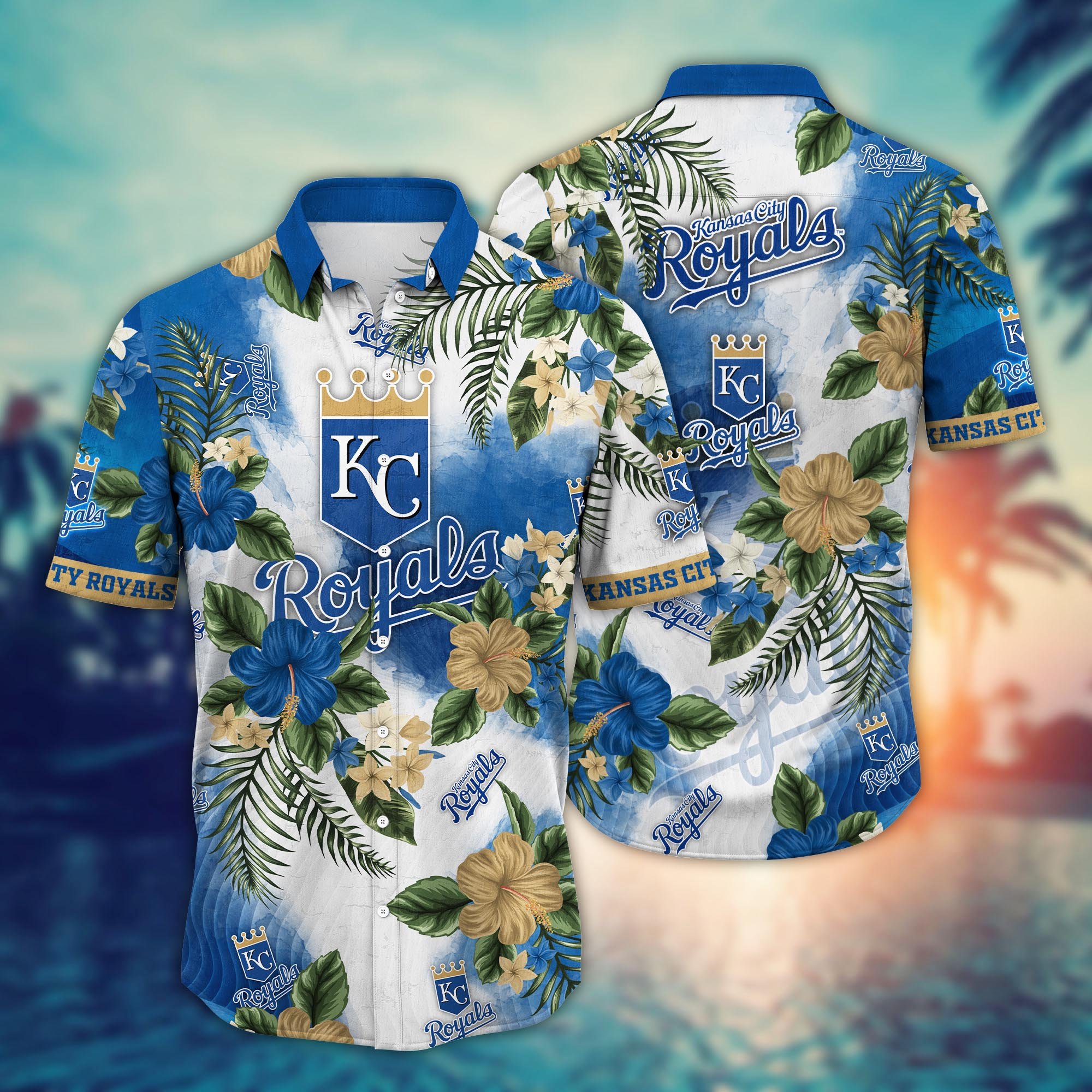 Kansas City Royals Flower Hawaii Shirt And Tshirt For Fans, Summer Football Shirts NA49506