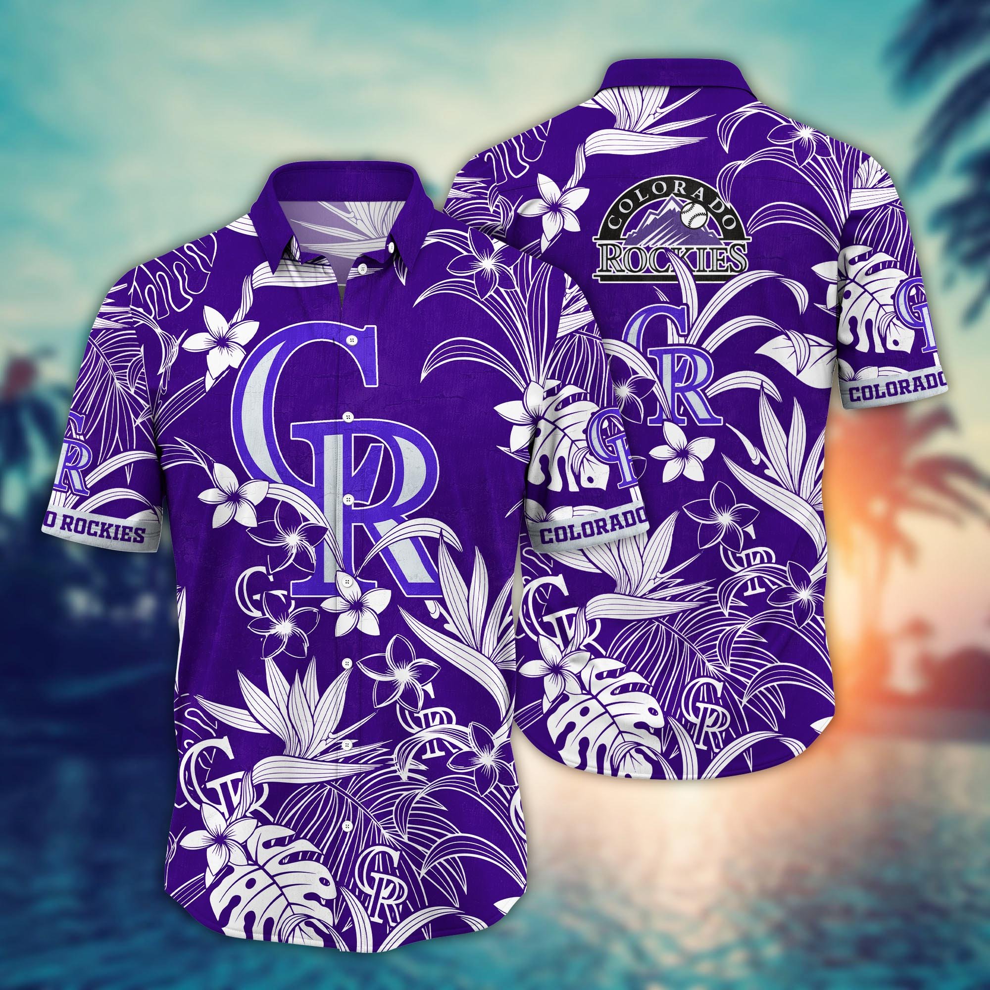 Colorado Rockies Flower Hawaii Shirt And Tshirt For Fans, Summer Football Shirts NA49507