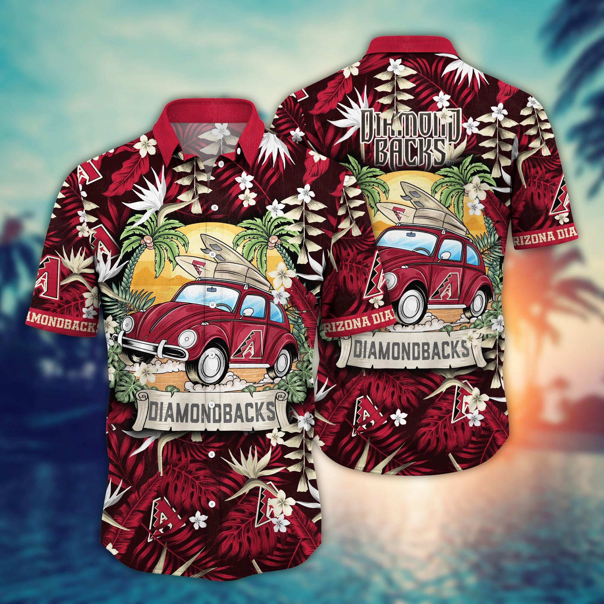 Arizona Diamondbacks Flower Hawaii Shirt And Tshirt For Fans, Summer Football Shirts NA49534