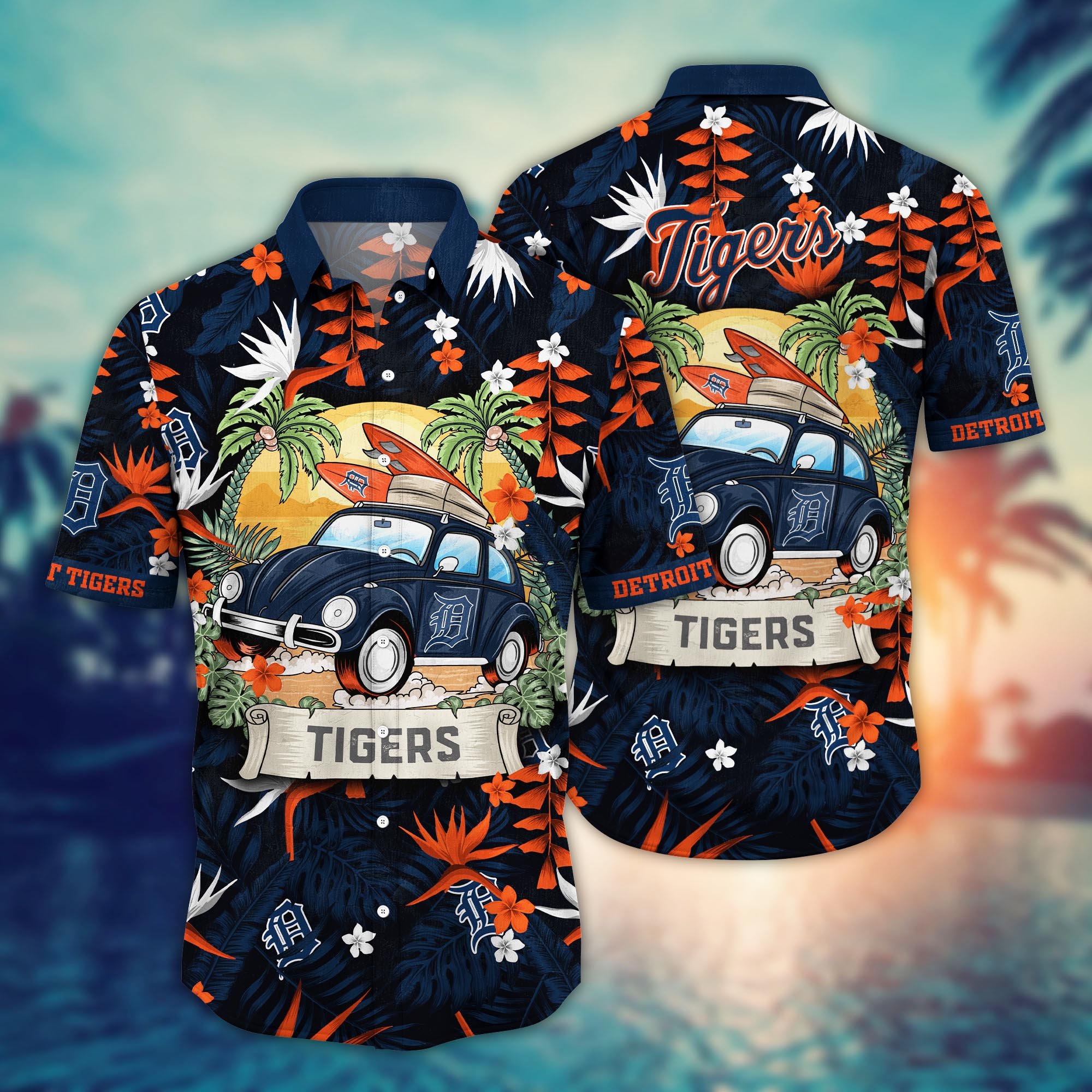 Detroit Tigers Flower Hawaii Shirt And Tshirt For Fans, Summer Football Shirts NA49534