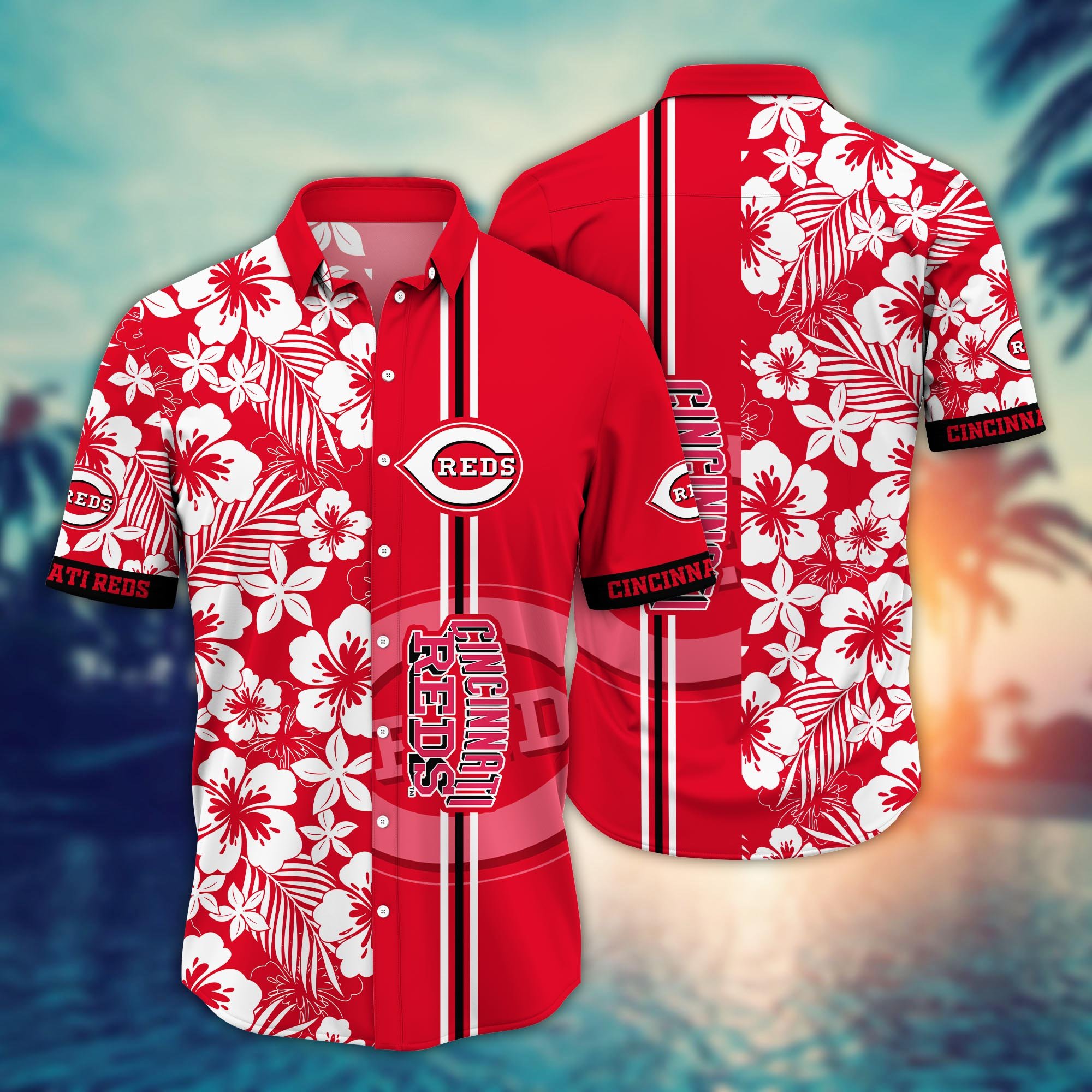 Cincinnati Reds Flower Hawaii Shirt And Tshirt For Fans, Summer Football Shirts NA49556