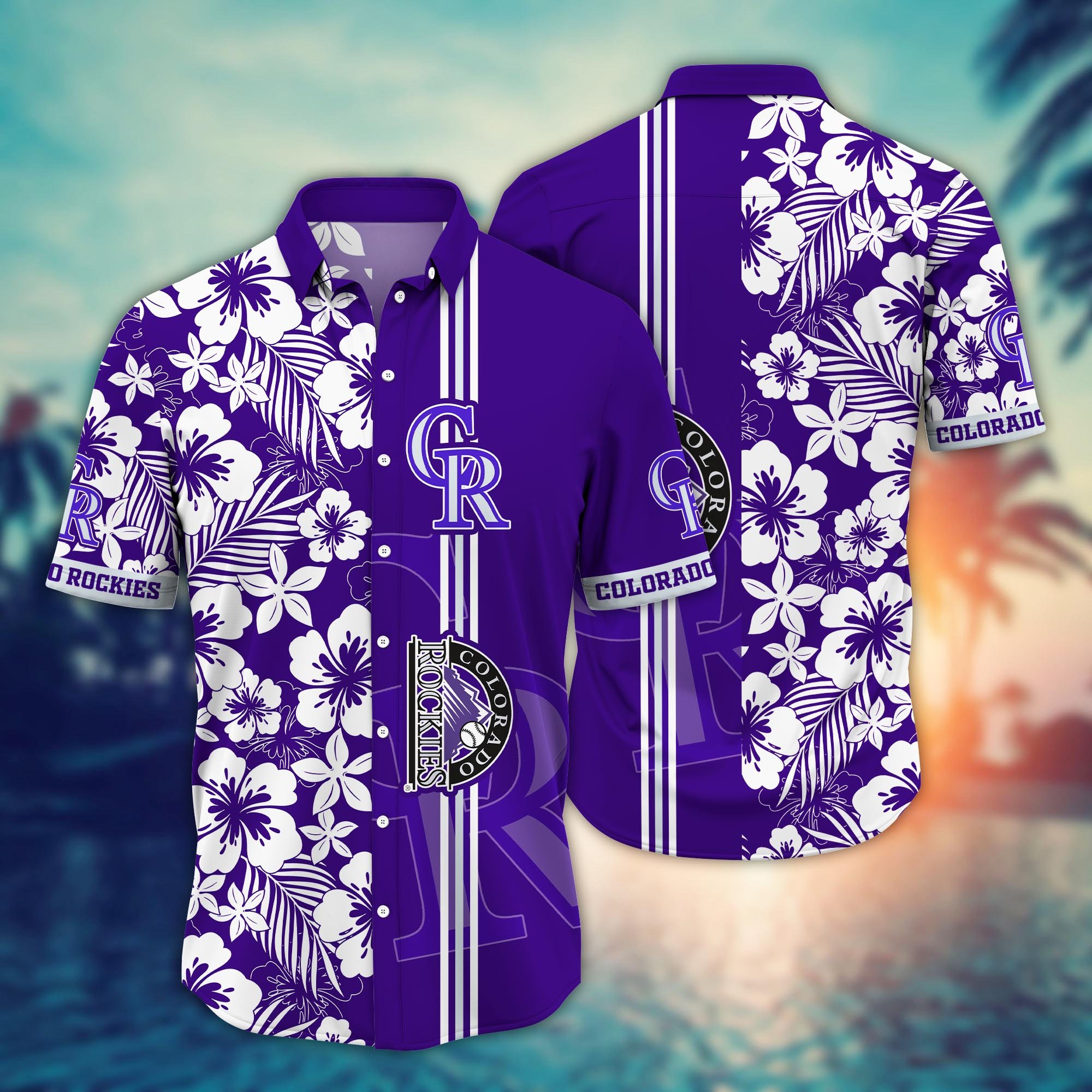 Colorado Rockies Flower Hawaii Shirt And Tshirt For Fans, Summer Football Shirts NA49556