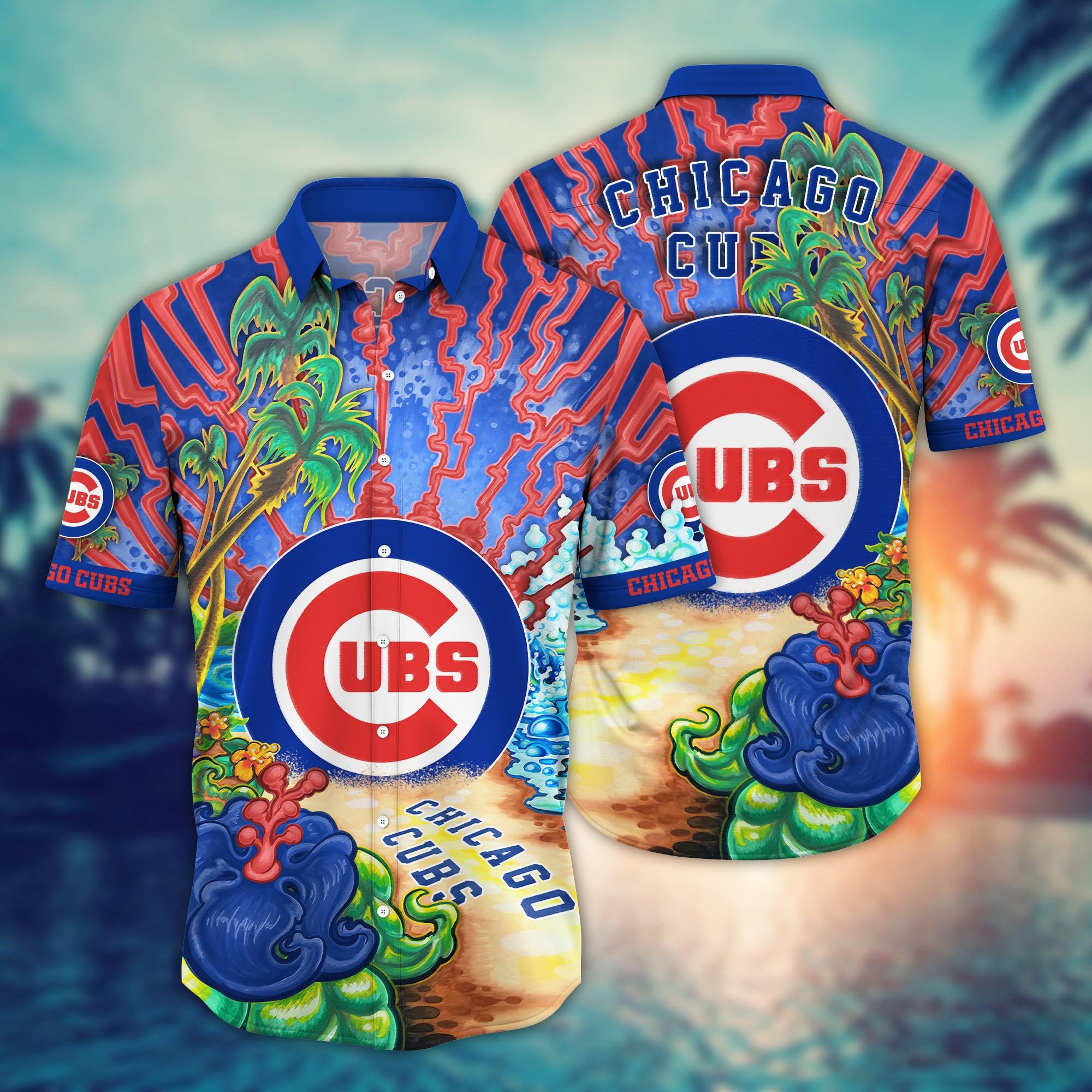 Chicago Cubs Flower Hawaii Shirt And Tshirt For Fans, Summer Football Shirts NA49573