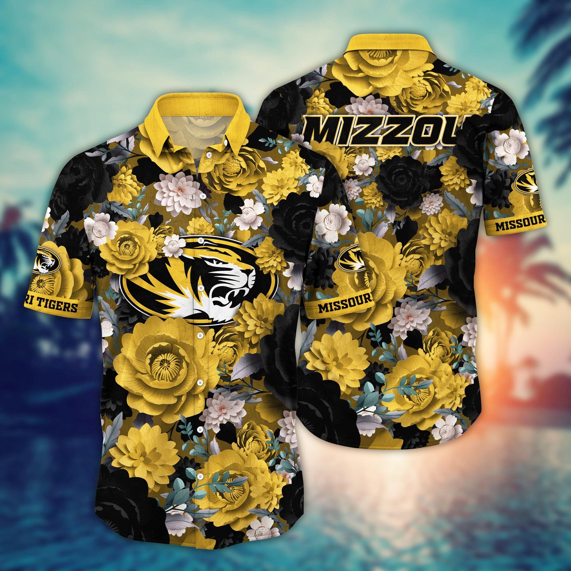 Missouri Tigers Flower Hawaii Shirt And Tshirt For Fans, Summer Football Shirts NA49624