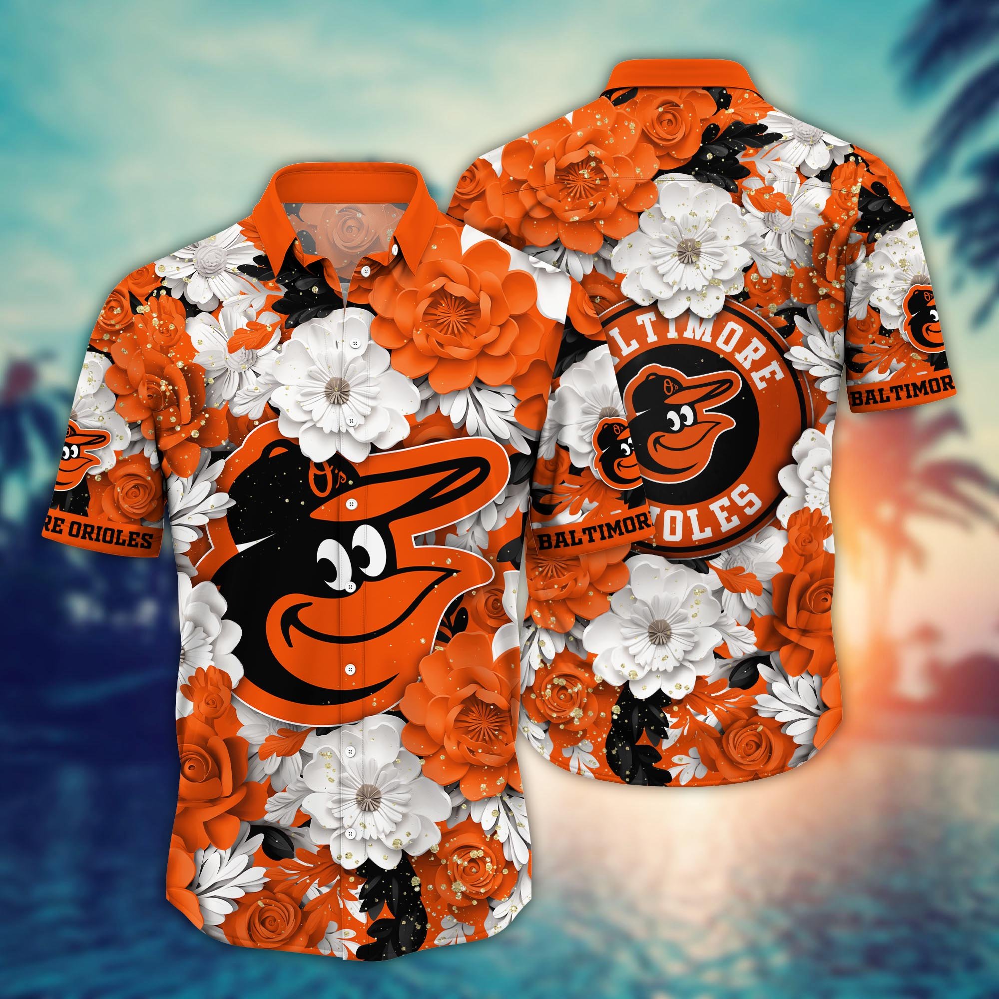 Baltimore Orioles Flower Hawaii Shirt And Tshirt For Fans, Custom Summer Football Shirts NA49625