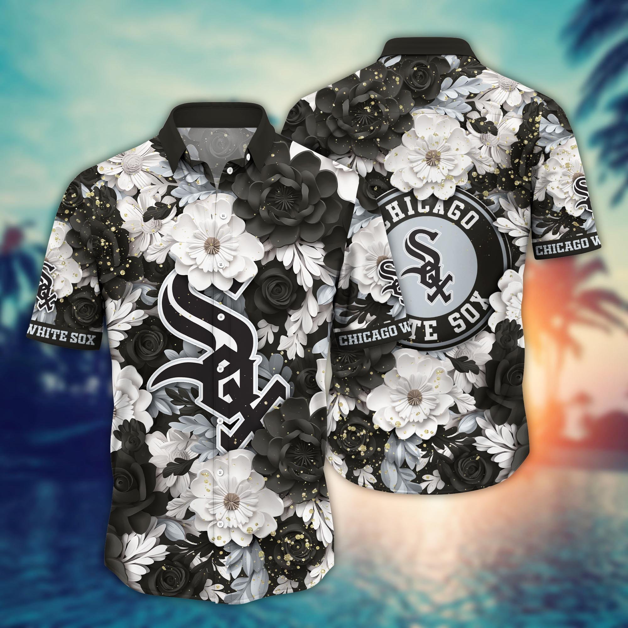 Chicago White Sox Flower Hawaii Shirt And Tshirt For Fans, Custom Summer Football Shirts NA49625