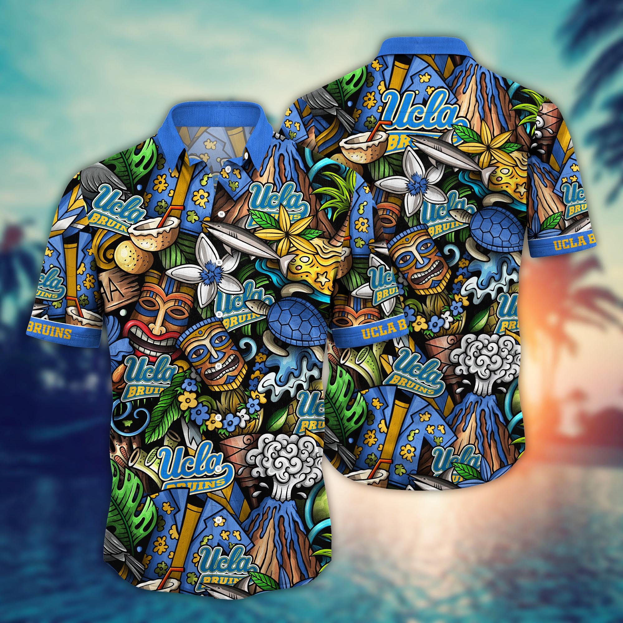 UCLA Bruins Custom Flower Hawaii Shirt And Tshirt For Fans, Summer Football Shirts NA49896