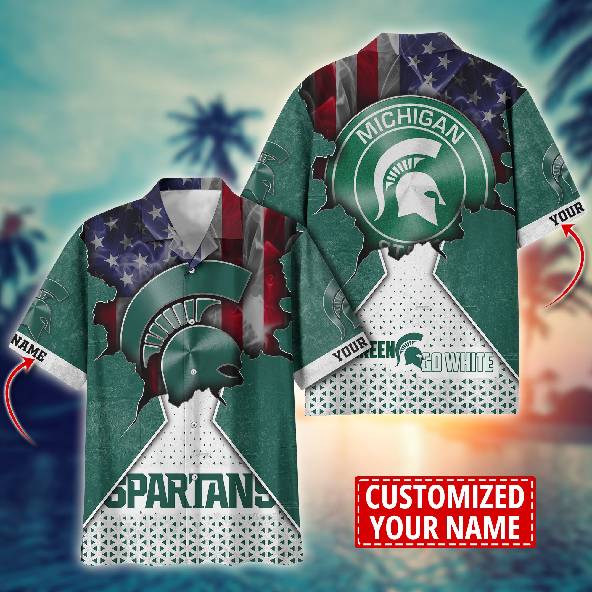 Michigan State Spartans Custom Aloha Shirt Trending Summer. Gift For Fan H57952