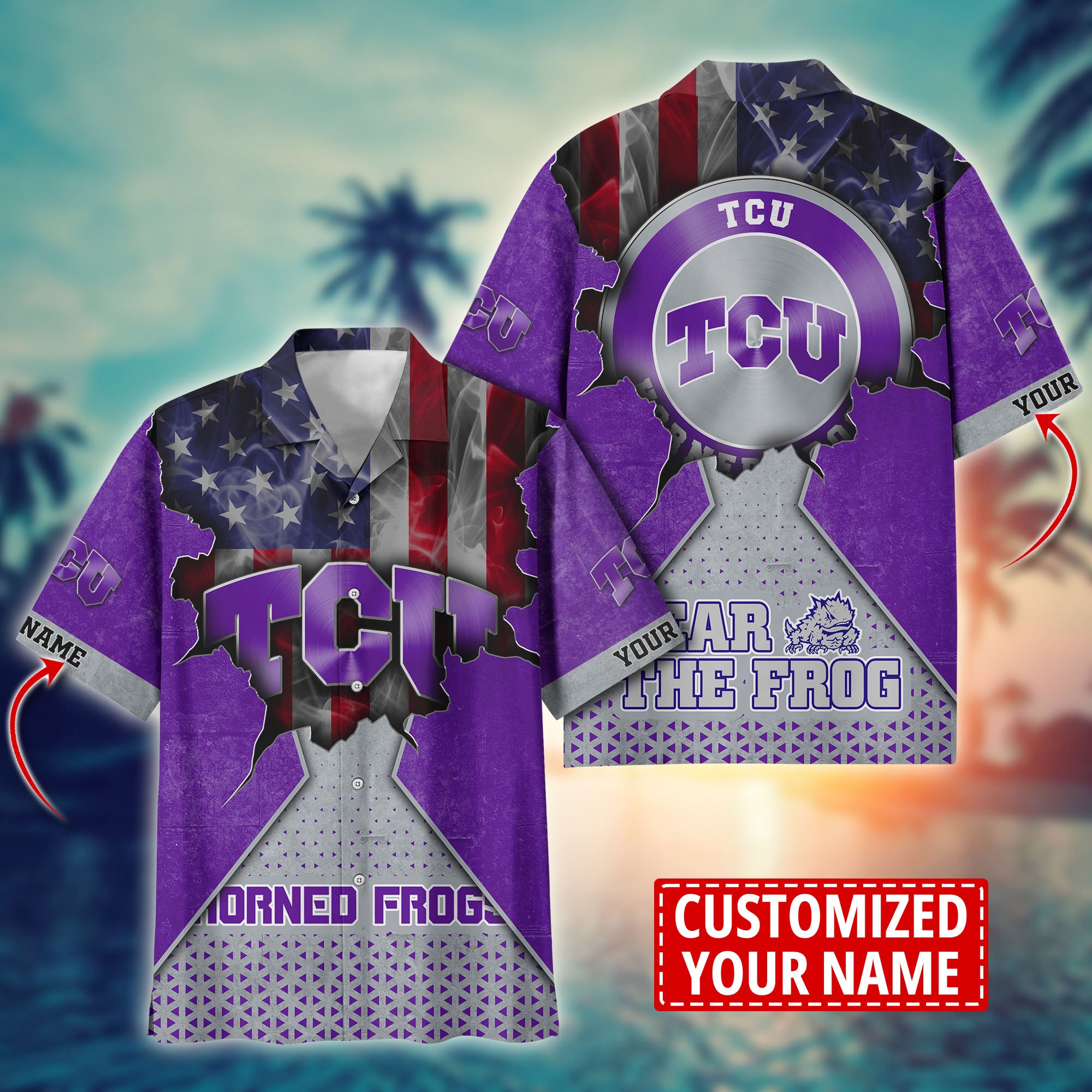 TCU Horned Frogs Custom Aloha Shirt Trending Summer. Gift For Fan H57952