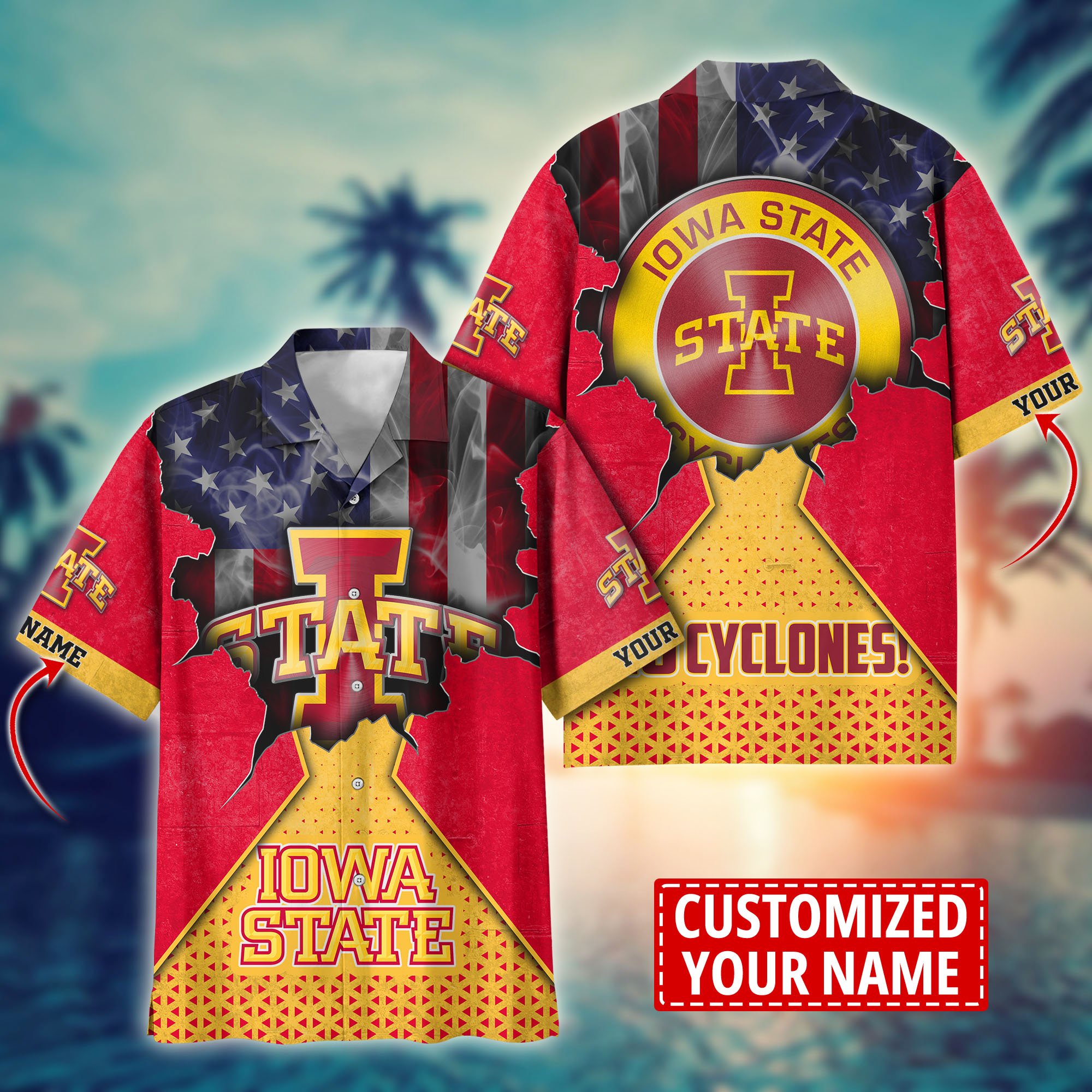 Iowa State Cyclones Custom Aloha Shirt Trending Summer. Gift For Fan H57952