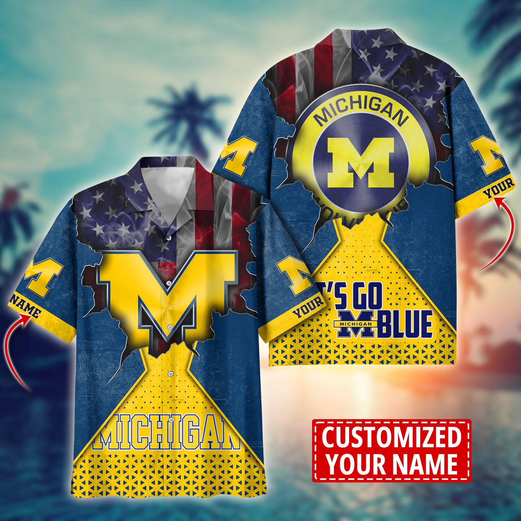 Michigan Wolverines Custom Aloha Shirt Trending Summer. Gift For Fan H57952