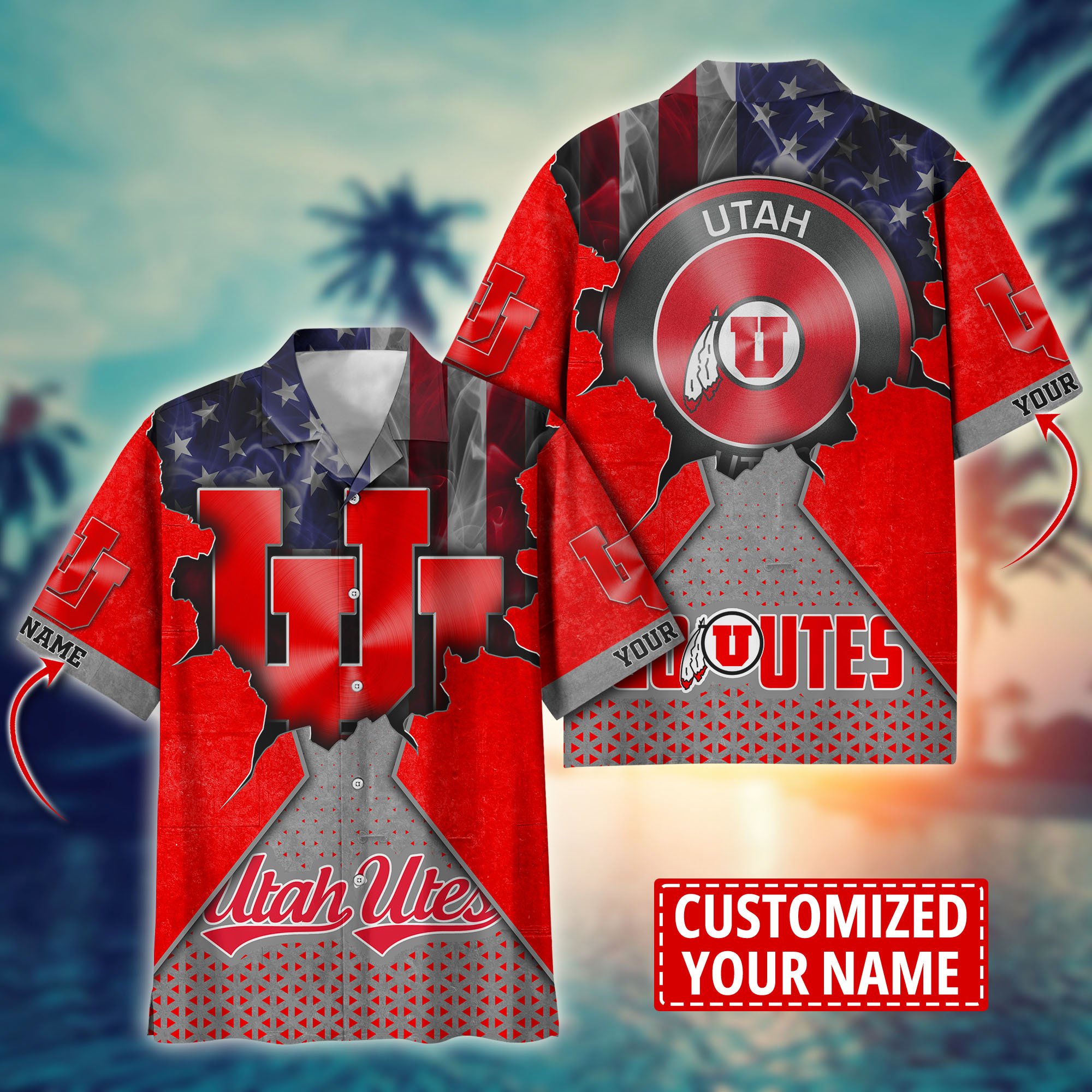 Utah Utes Custom Aloha Shirt Trending Summer. Gift For Fan H57952