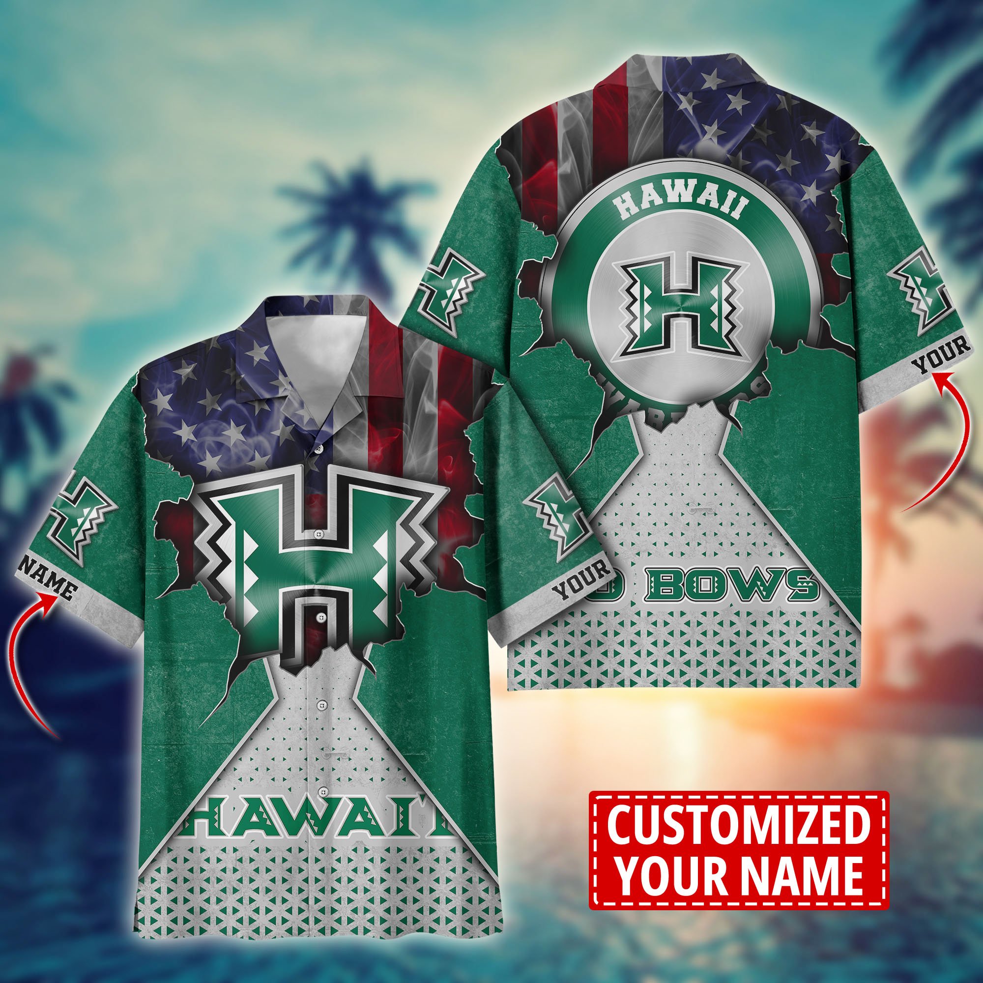 Hawaii Rainbow Warriors Custom Aloha Shirt Trending Summer. Gift For Fan H57952