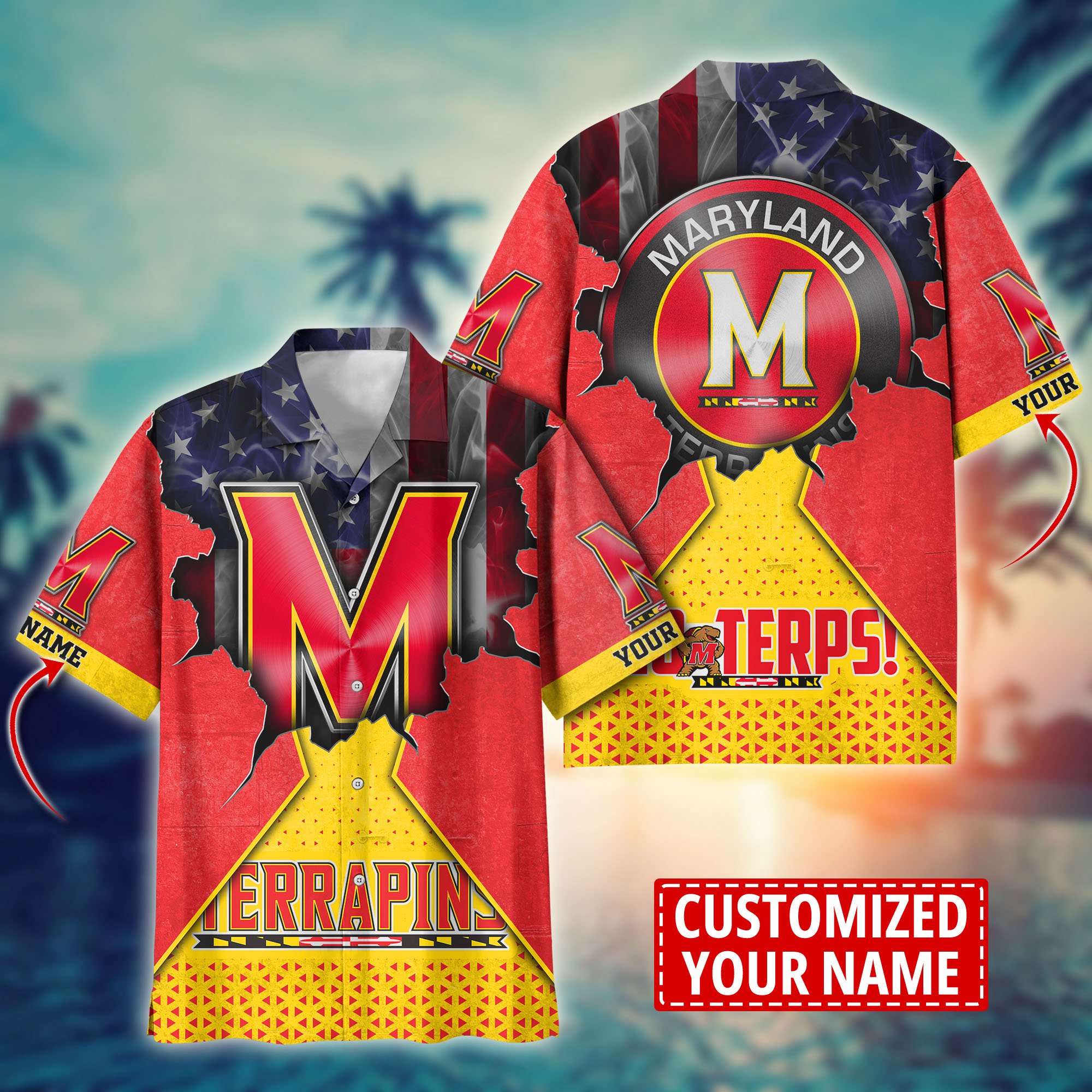 Maryland Terrapins Custom Aloha Shirt Trending Summer. Gift For Fan H57952