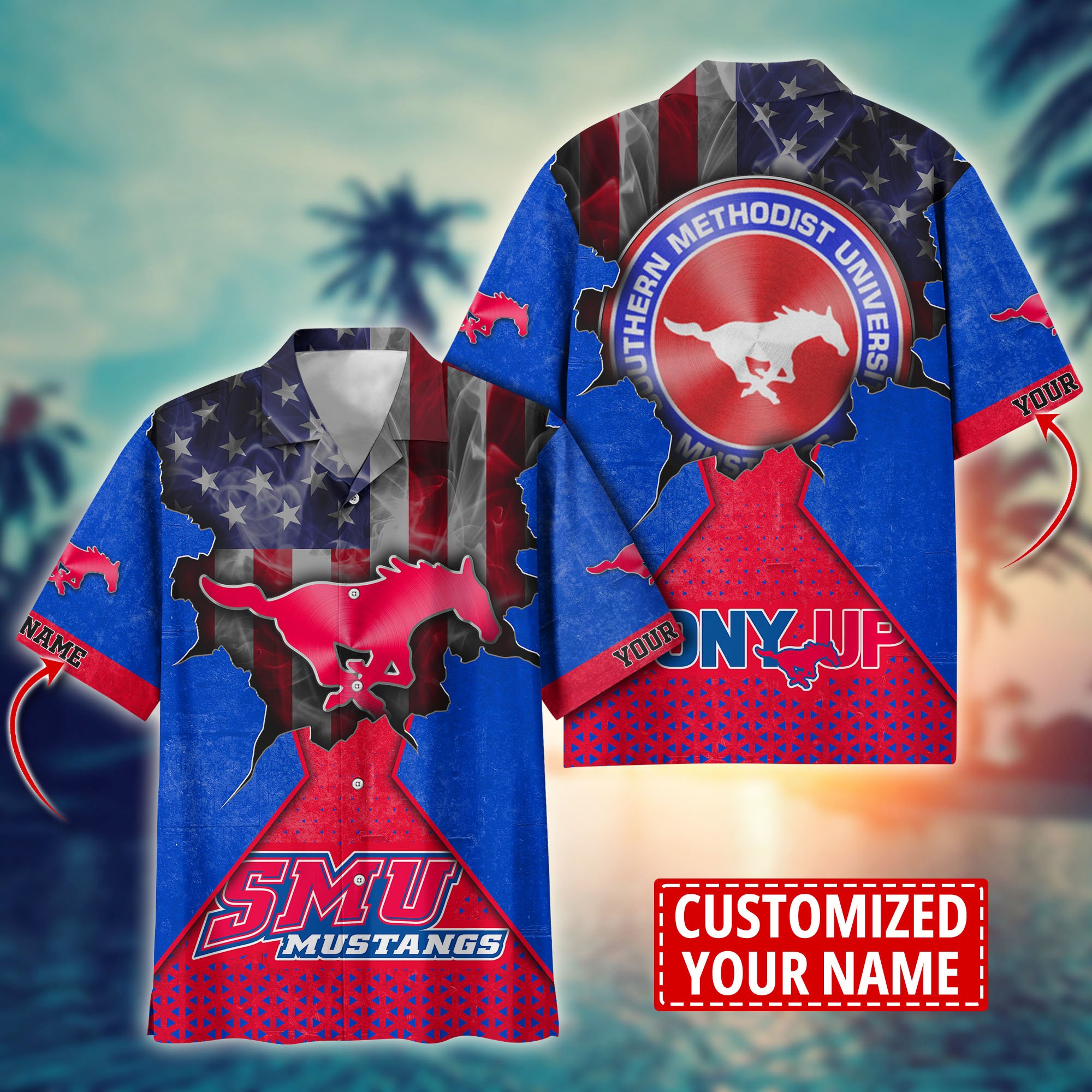 SMU Mustangs Custom Aloha Shirt Trending Summer. Gift For Fan H57952