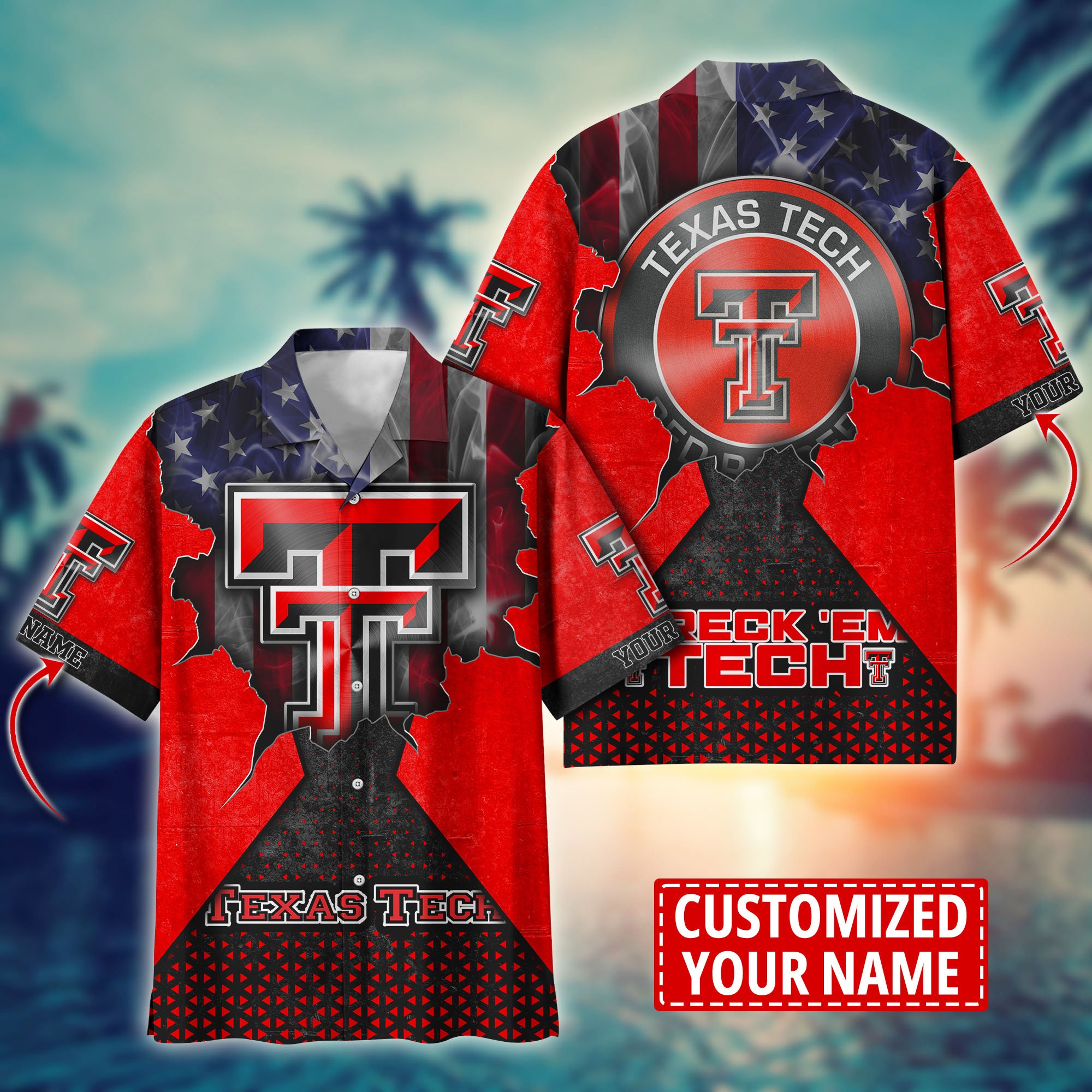 Texas Tech Red Raiders Custom Aloha Shirt Trending Summer. Gift For Fan H57952