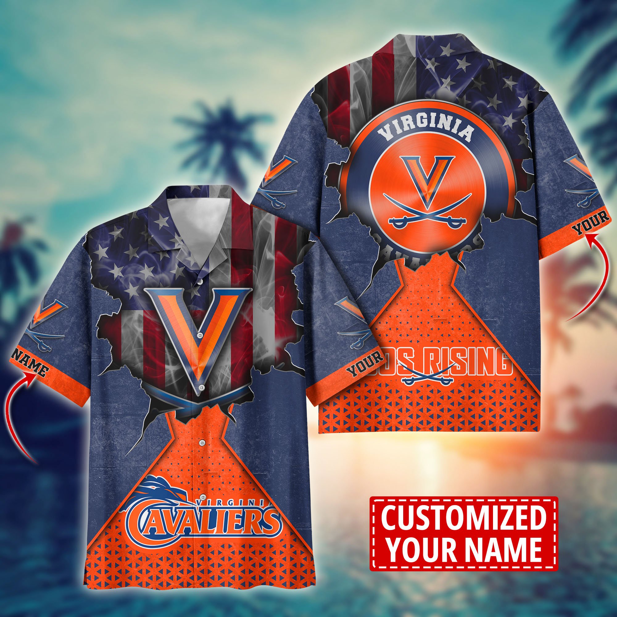 Virginia Cavaliers Custom Aloha Shirt Trending Summer. Gift For Fan H57952