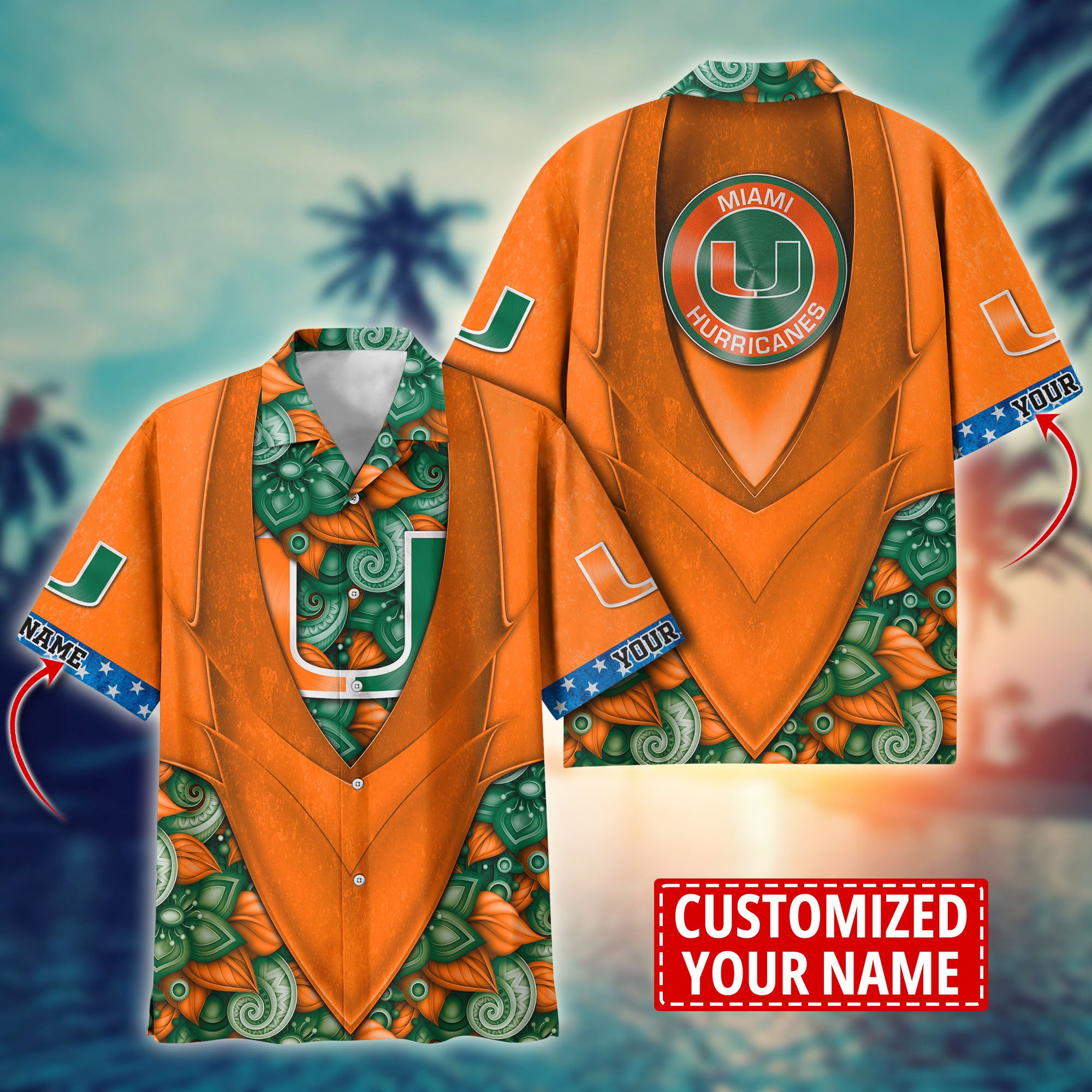 Miami Hurricanes Custom Aloha Shirt Trending Summer. Gift For Fan H58002