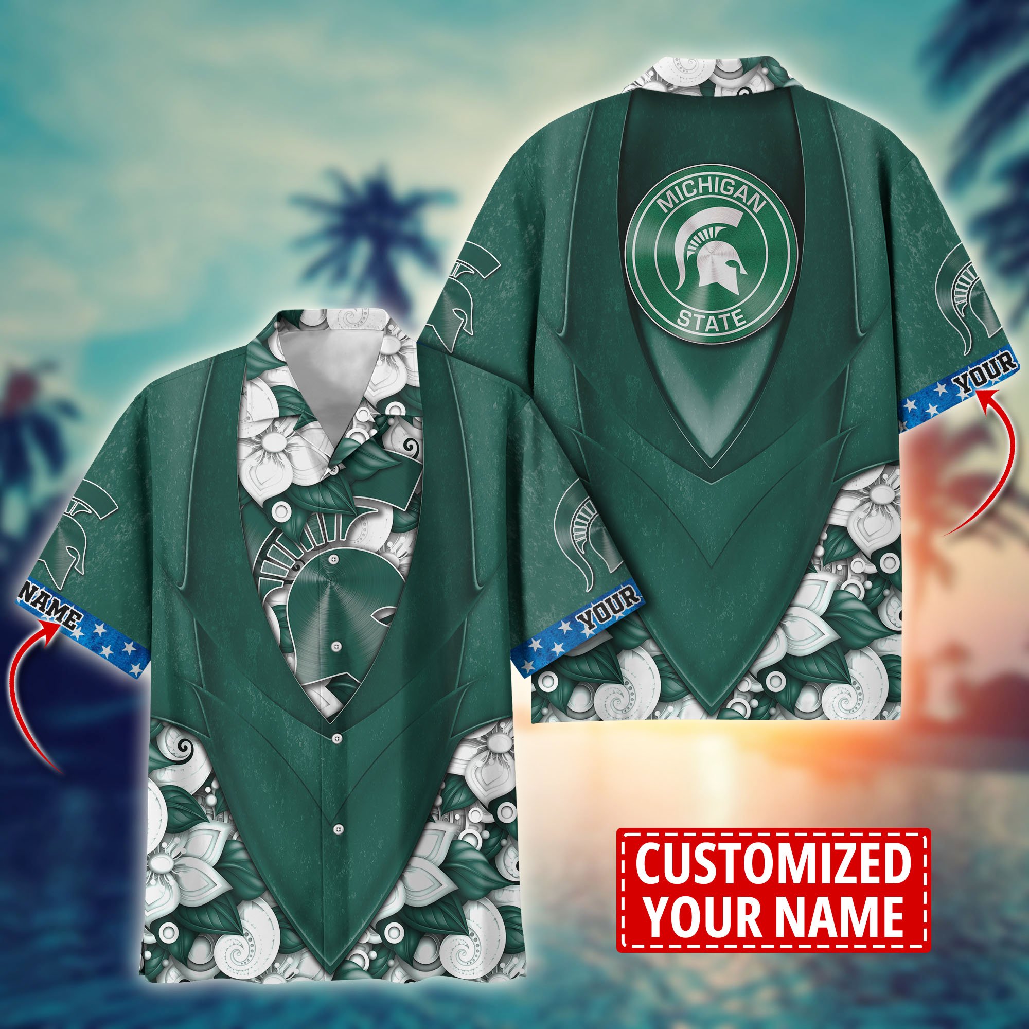 Michigan State Spartans Custom Aloha Shirt Trending Summer. Gift For Fan H58002