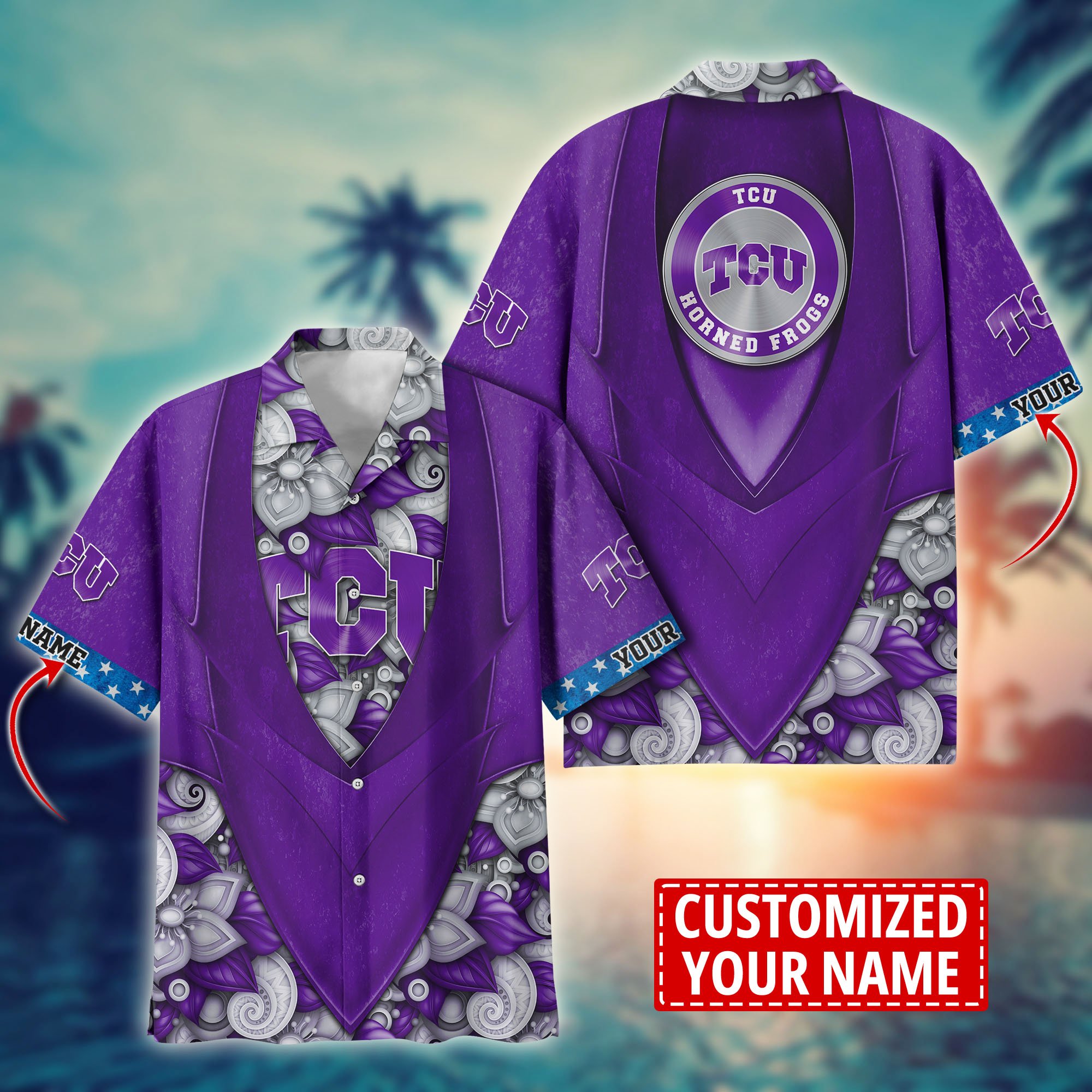 TCU Horned Frogs Custom Aloha Shirt Trending Summer. Gift For Fan H58002