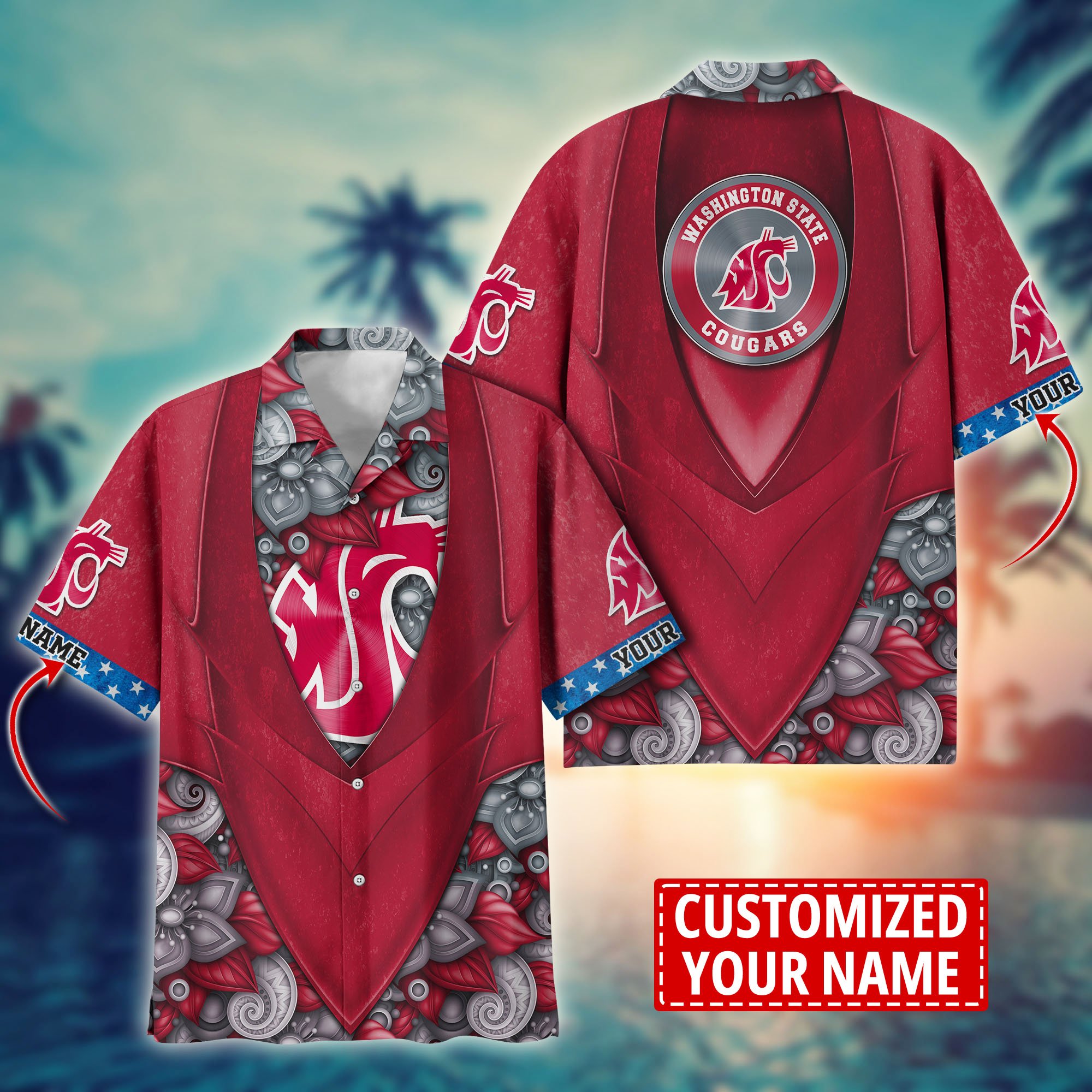 Washington State Cougars Custom Aloha Shirt Trending Summer. Gift For Fan H58002