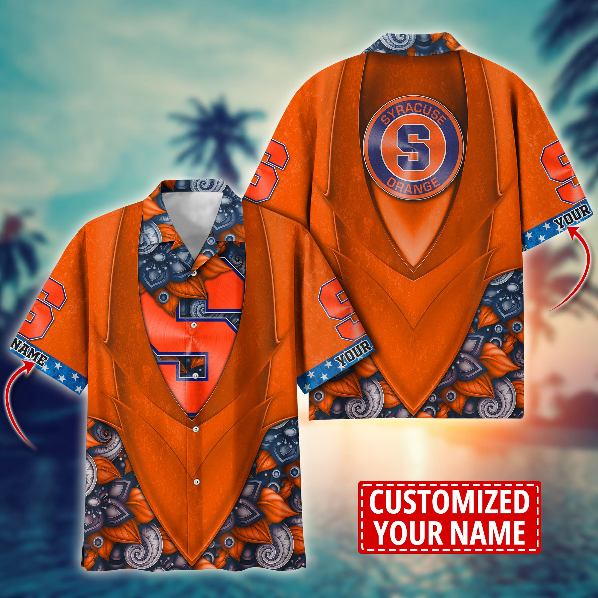 Syracuse Orange Custom Aloha Shirt Trending Summer. Gift For Fan H58002