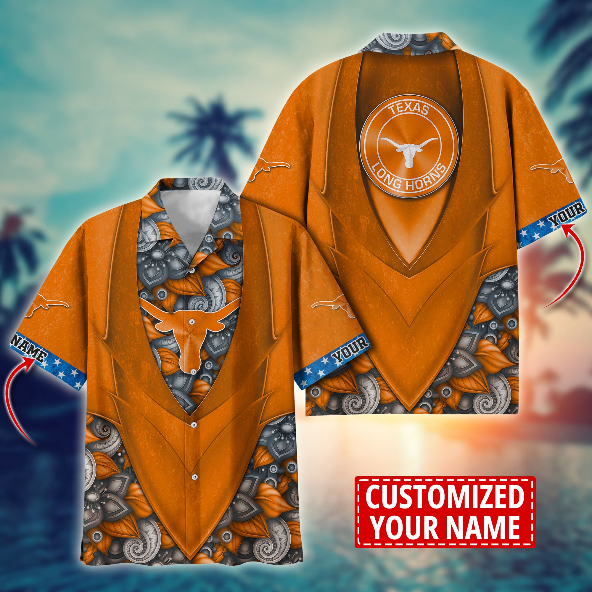 Texas Longhorns Custom Aloha Shirt Trending Summer. Gift For Fan H58002