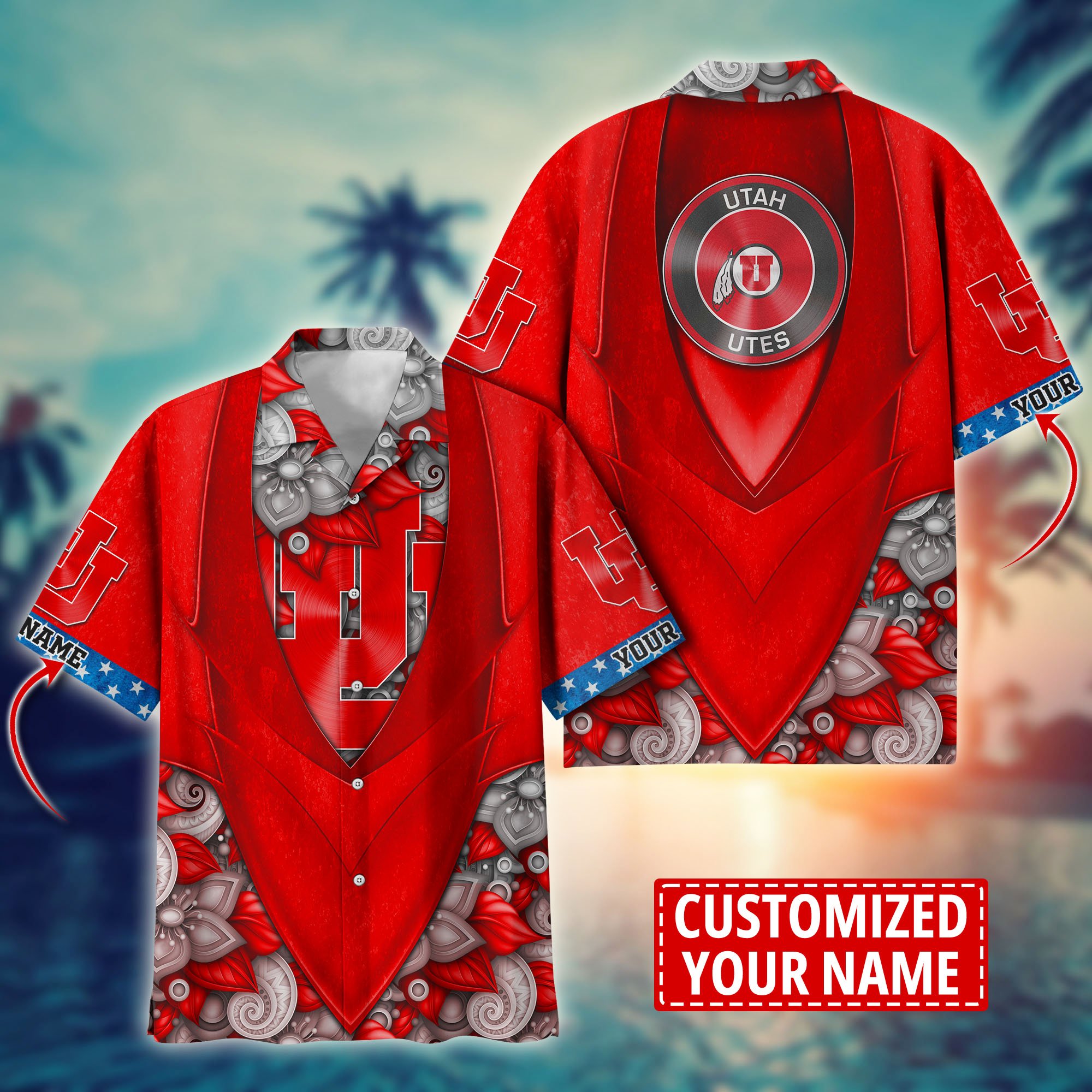 Utah Utes Custom Aloha Shirt Trending Summer. Gift For Fan H58002