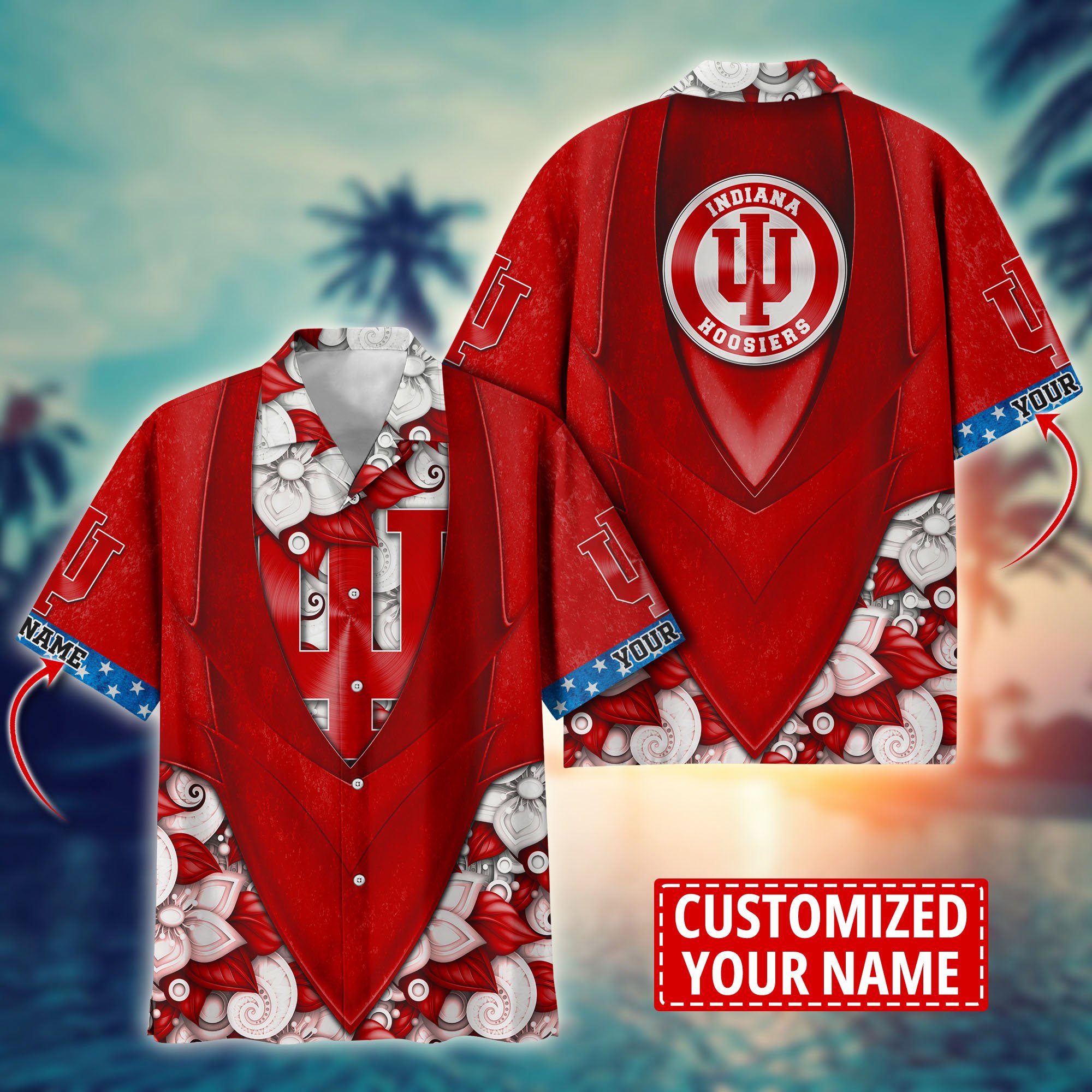 Indiana Hoosiers Custom Aloha Shirt Trending Summer. Gift For Fan H58002