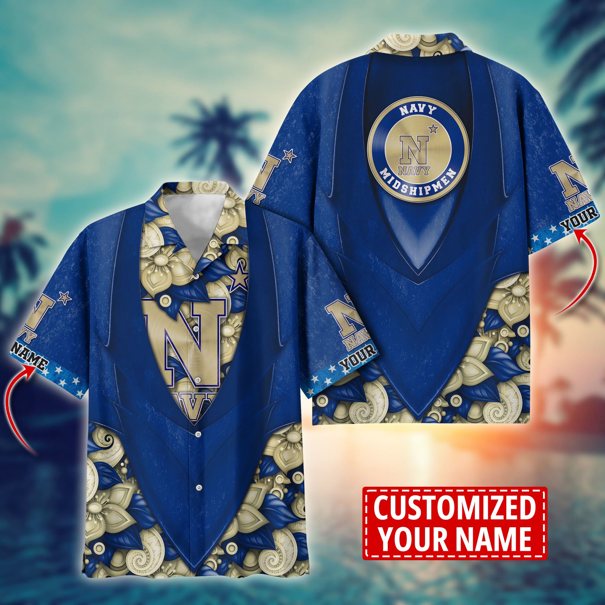 Navy Midshipmen Custom Aloha Shirt Trending Summer. Gift For Fan H58002