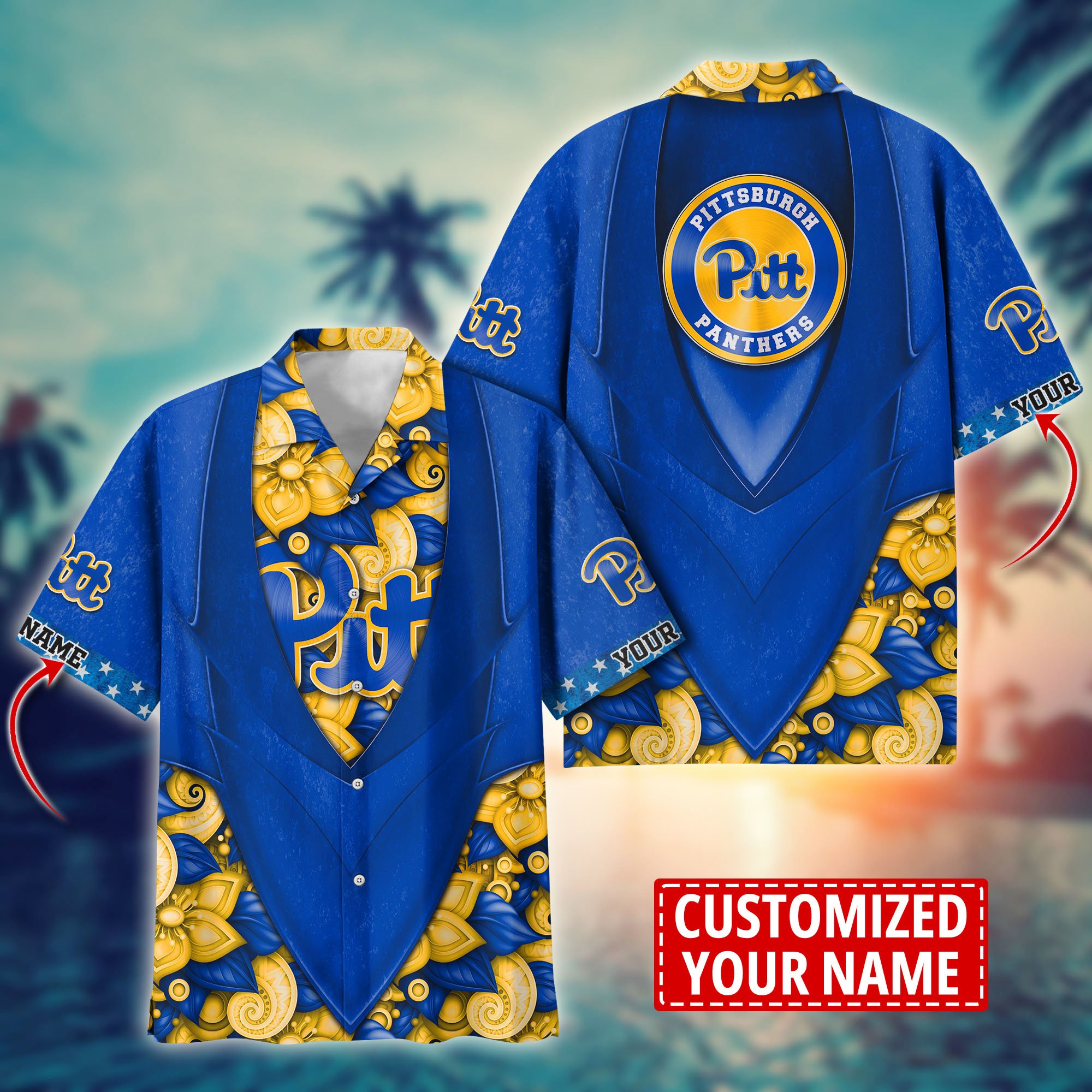 Pittsburgh Panthers Custom Aloha Shirt Trending Summer. Gift For Fan H58002